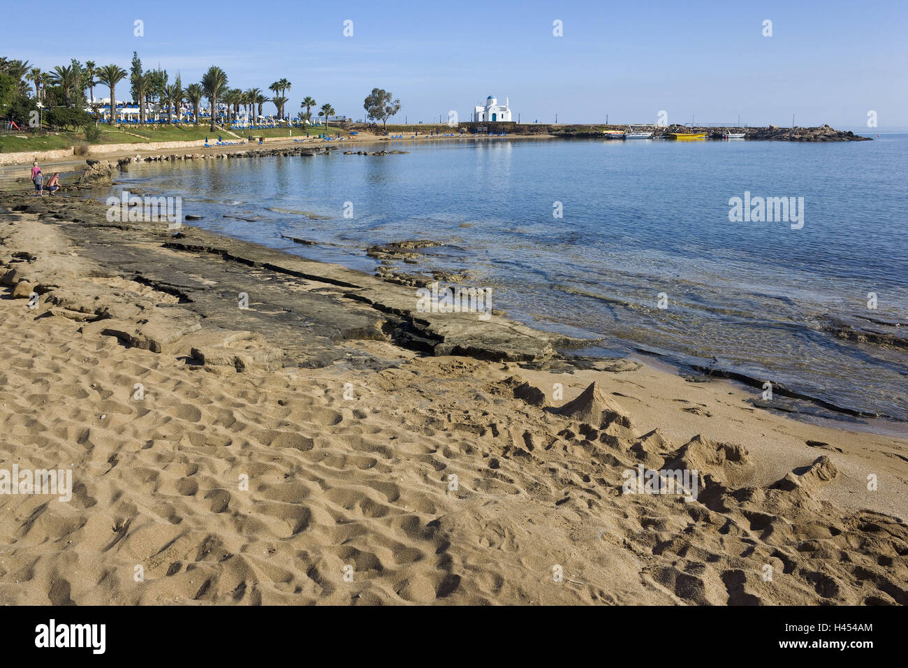 Chypre, Protaras, baie, plage, mer, Banque D'Images