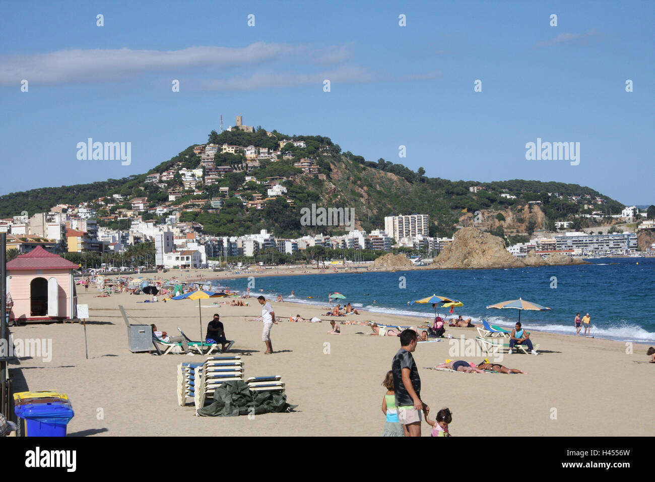 Espagne Costa Brava Blanes Vue Sur Ville Côte Plage
