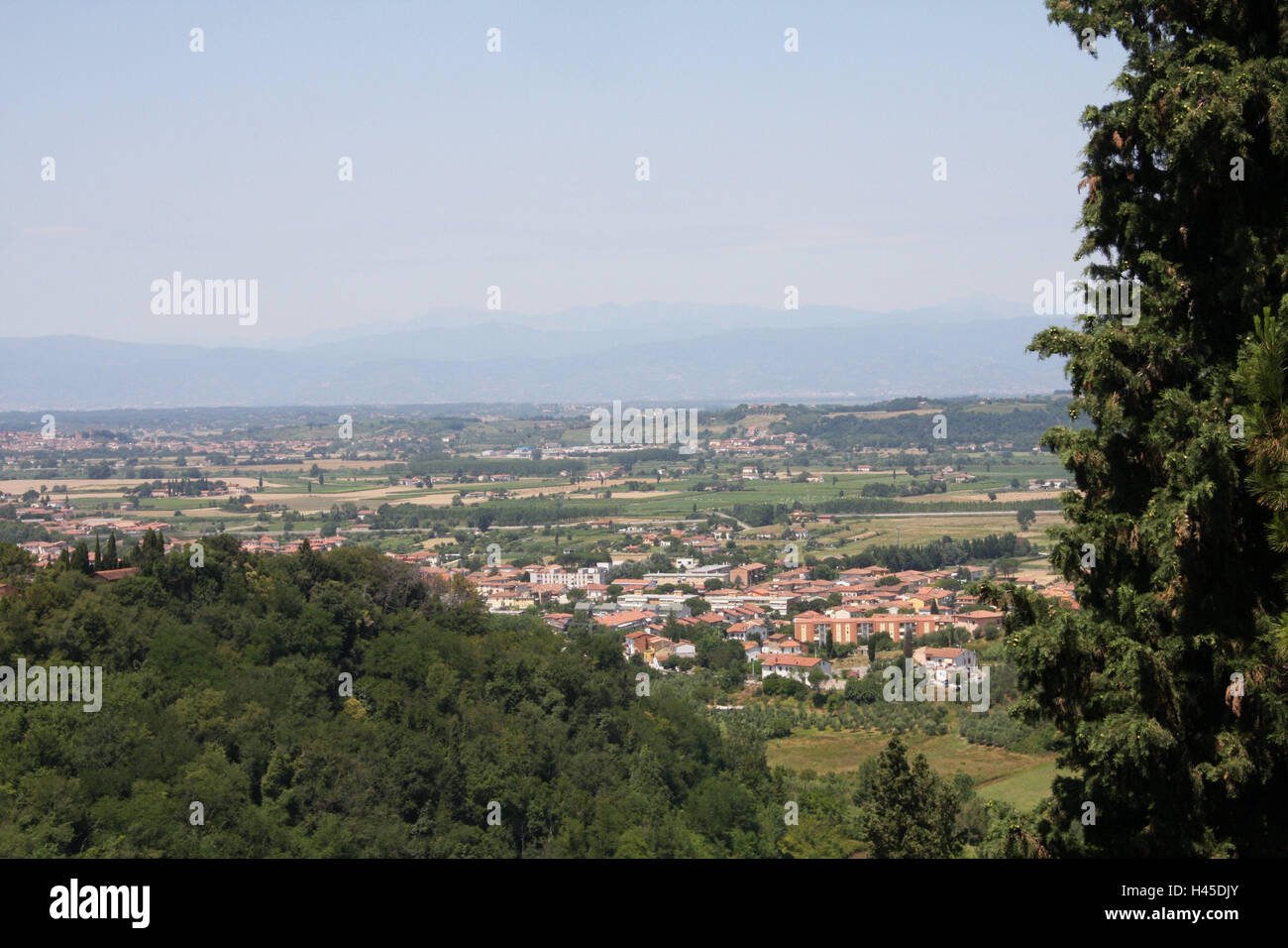 Italie, Toscane, San Miniato, vue sur ville, untertown, ville, la destination, le lieu d'intérêts, capacités, structures, architecture, vue, paysage, Hill, la largeur, la distance, Banque D'Images
