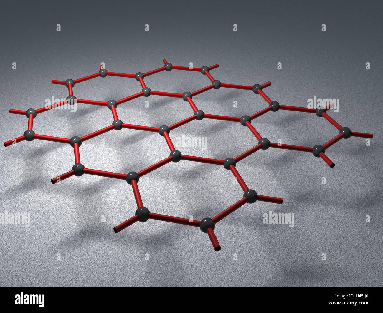 La grille Graphens nucléaire, d'un poste d'atomes de carbone, l'industrie des semi-conducteurs, de l'industrie, de l'économie, en partie, les graphiques, le graphène, modification, carbone, Honeycomb, échantillon, grille, graphite, nucléaire, Prix Nobel de physique, graphique, le carbone, l'atome, atomes, Banque D'Images