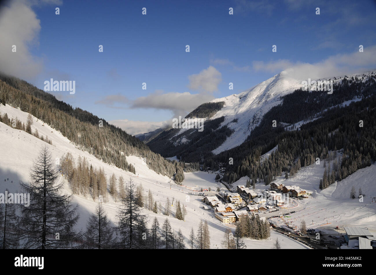 L'Autriche, Pays de Salzbourg, domaine skiable Zauchensee, aperçu local, Banque D'Images