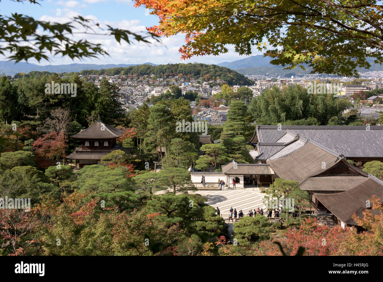 Kyoto, Japon - Nov 11, 2015 : Ginkakuji Temple et Garden Kyoto, au Japon. Banque D'Images