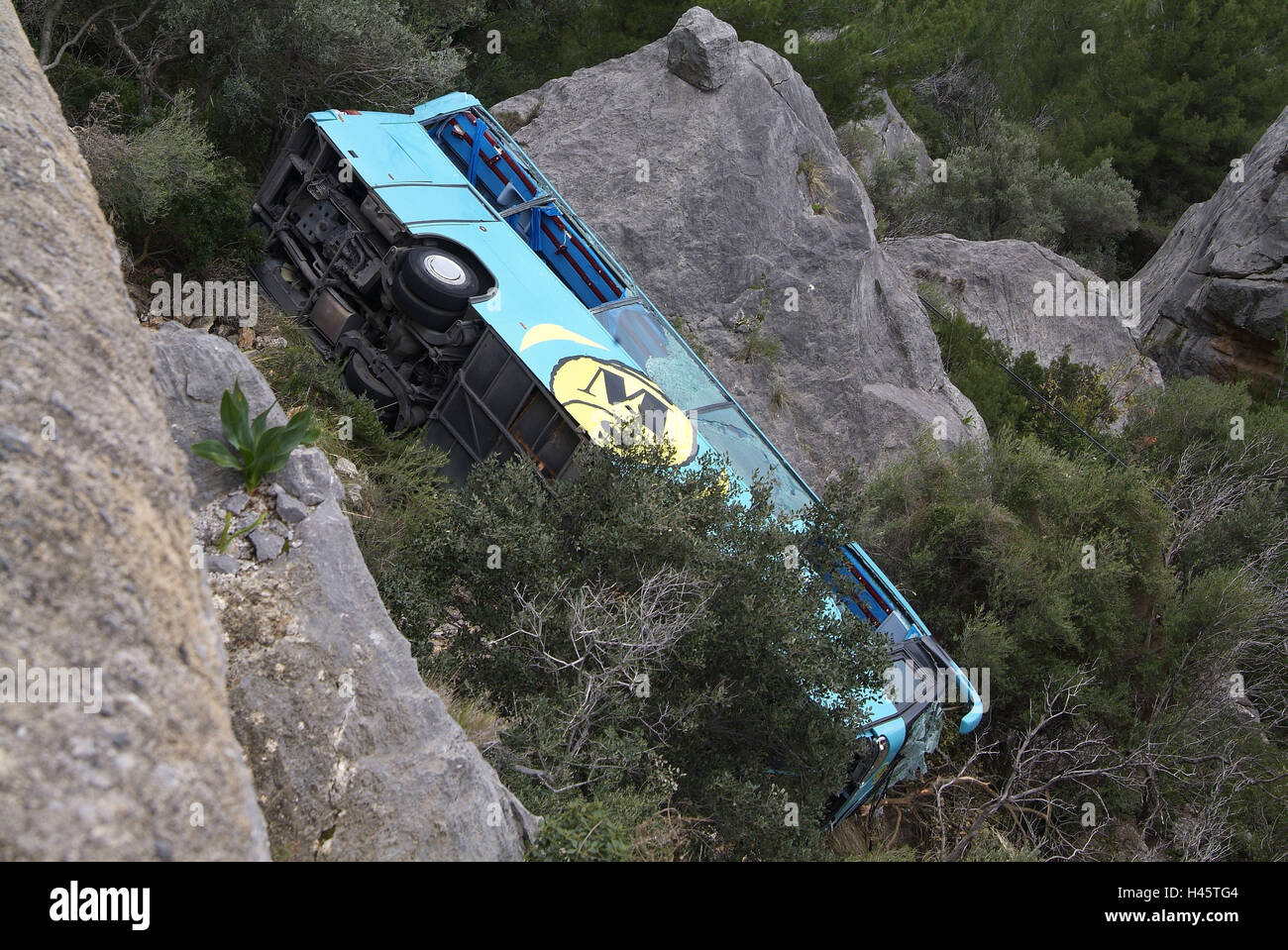 L'Espagne, les îles Baléares, Majorque, abîme, accident, bus, épave Photo  Stock - Alamy