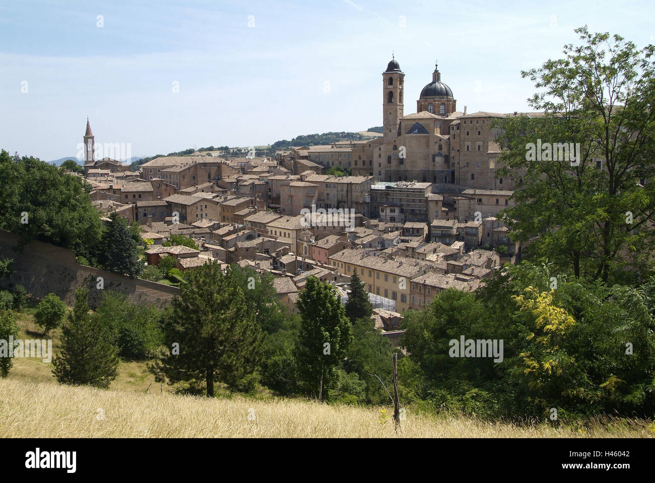 L'Italie, marques, Urbino, Vieille Ville, Banque D'Images