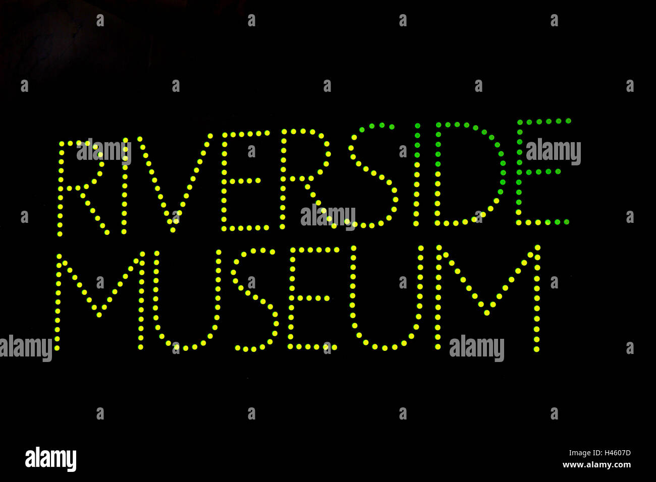 Glasgow Riverside Museum sign Banque D'Images