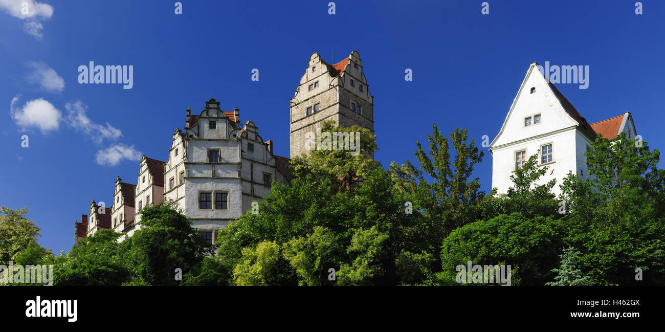 L'Allemagne, la Saxe-Anhalt, Plötzkau, château Renaissance, Banque D'Images