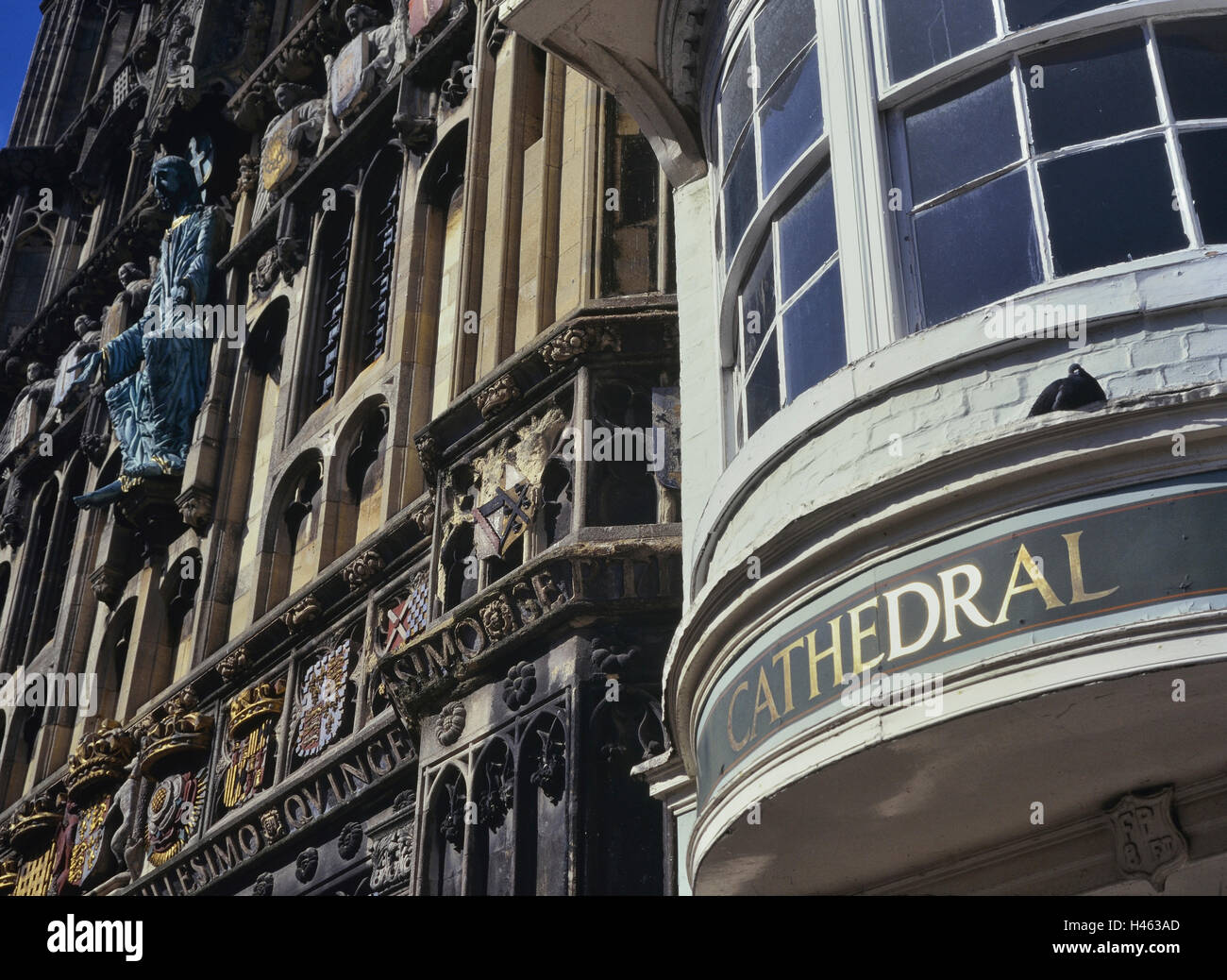 Christ church gate. Canterbury. Kent. L'Angleterre. UK Banque D'Images