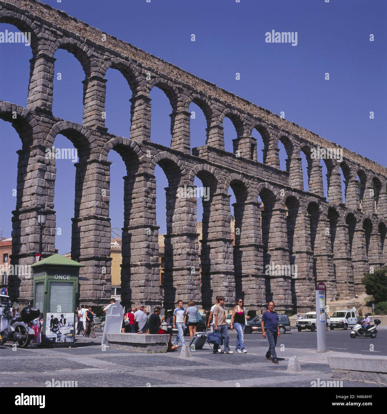 L'Espagne, Castilla y Leon, Segovia, aqueduc, structure, Romain, historiquement, des repères, du patrimoine culturel mondial de l'UNESCO, l'architecture, l'endroit d'intérêt, destination, tourisme, Banque D'Images