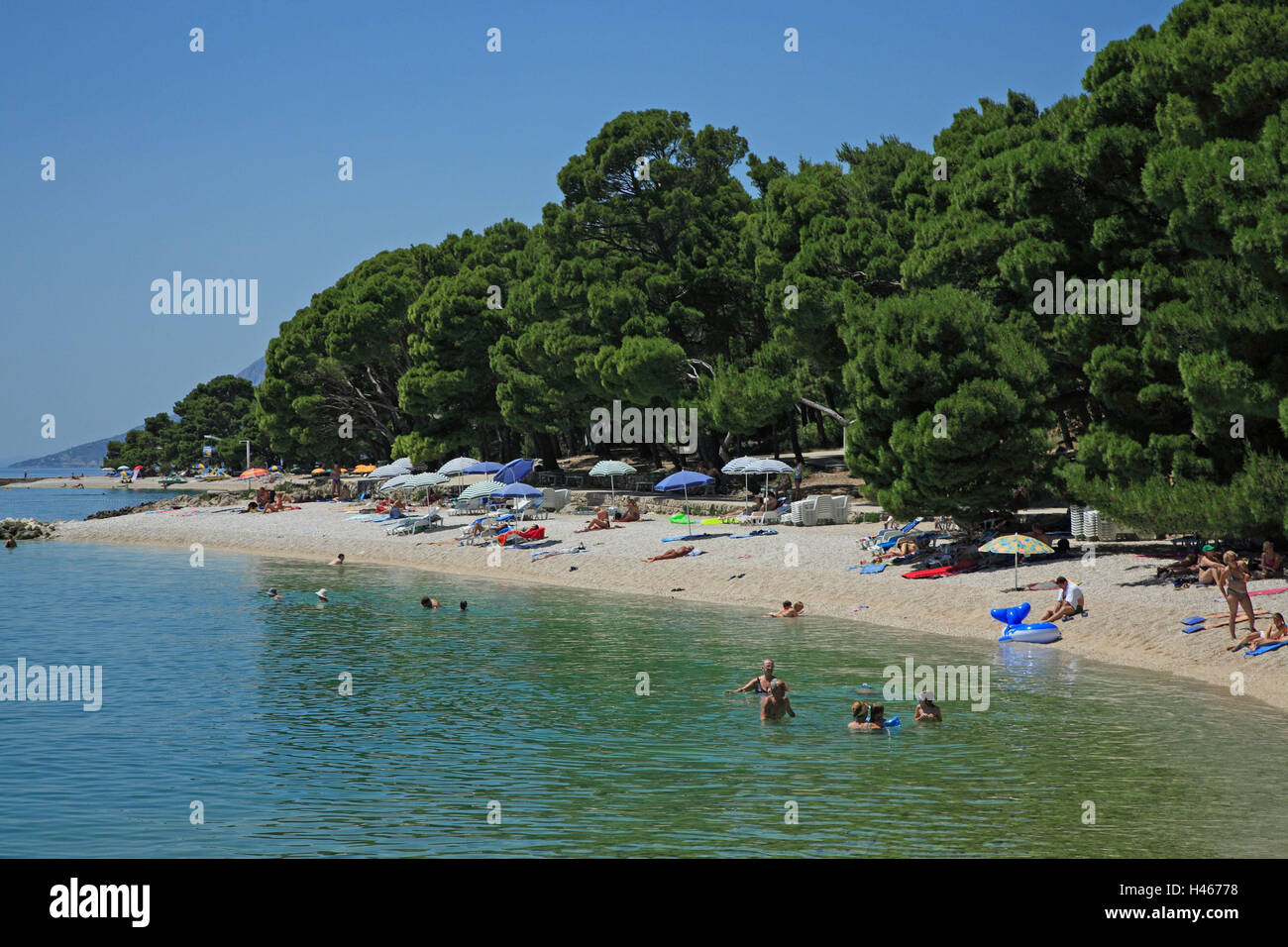 La Croatie Dalmatie Split Plage Baigneurs Leurope