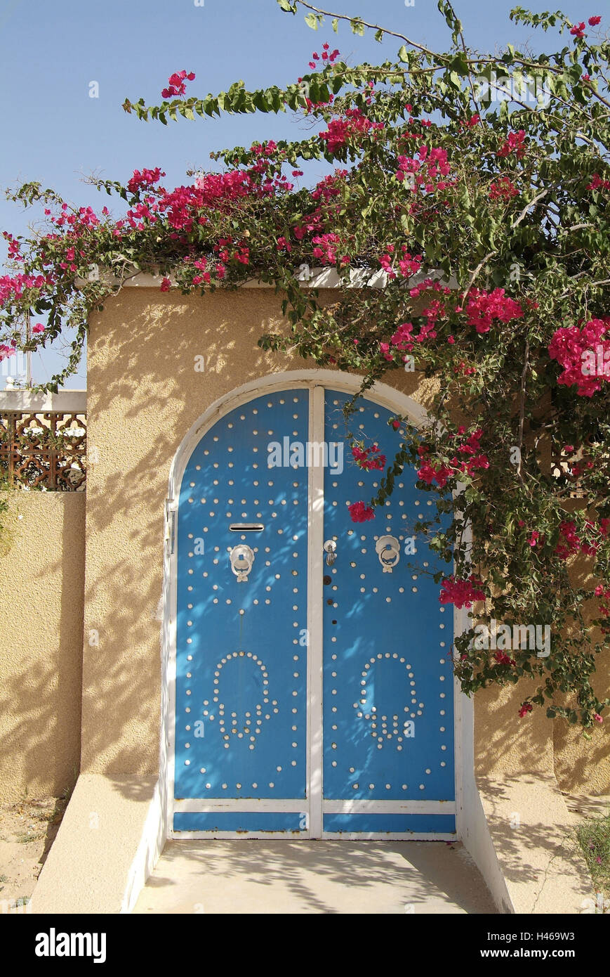 La Tunisie, Djerba, maison gate, El May, Banque D'Images