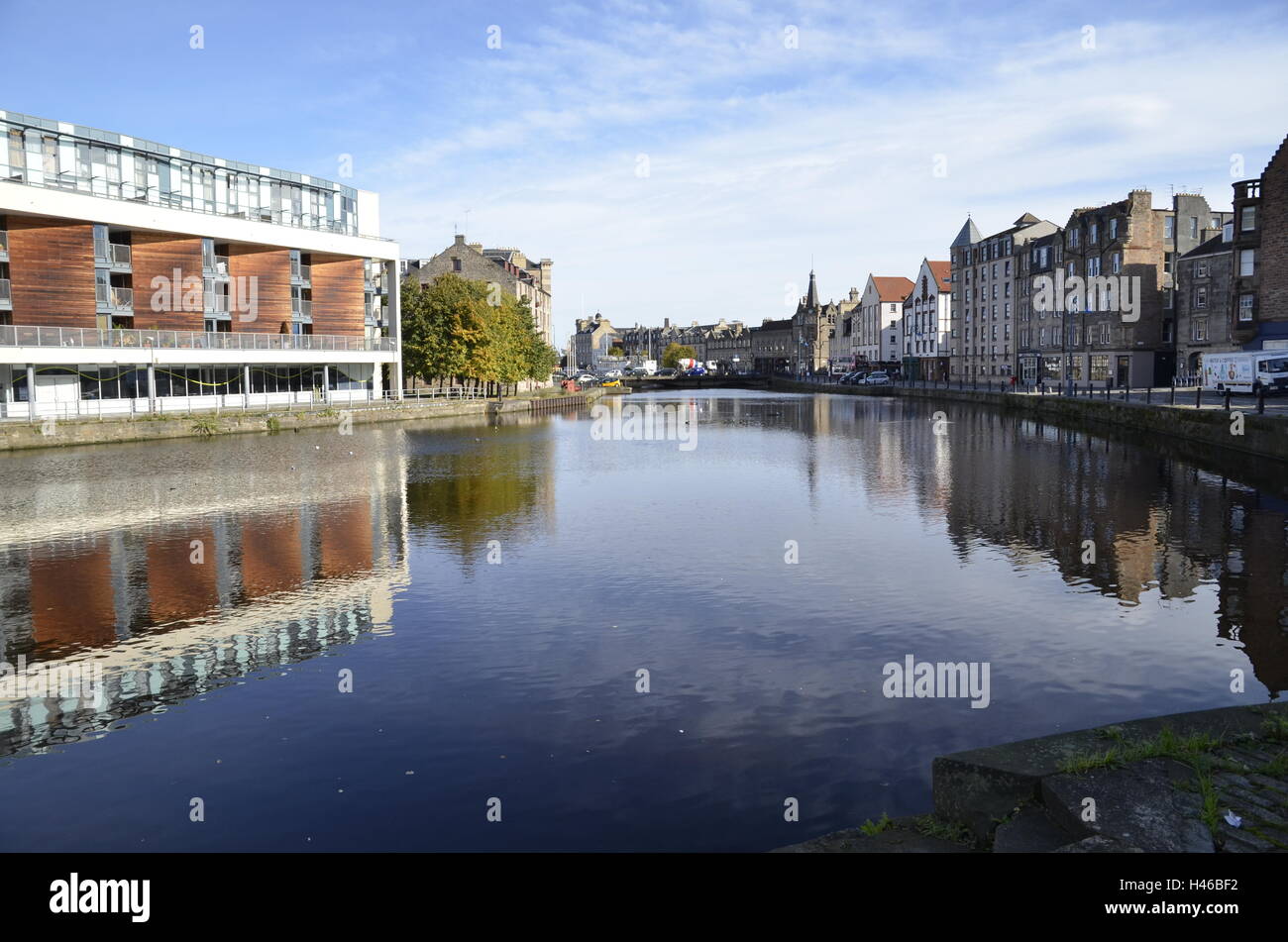 Le rivage de Leith à Édimbourg, Écosse Banque D'Images