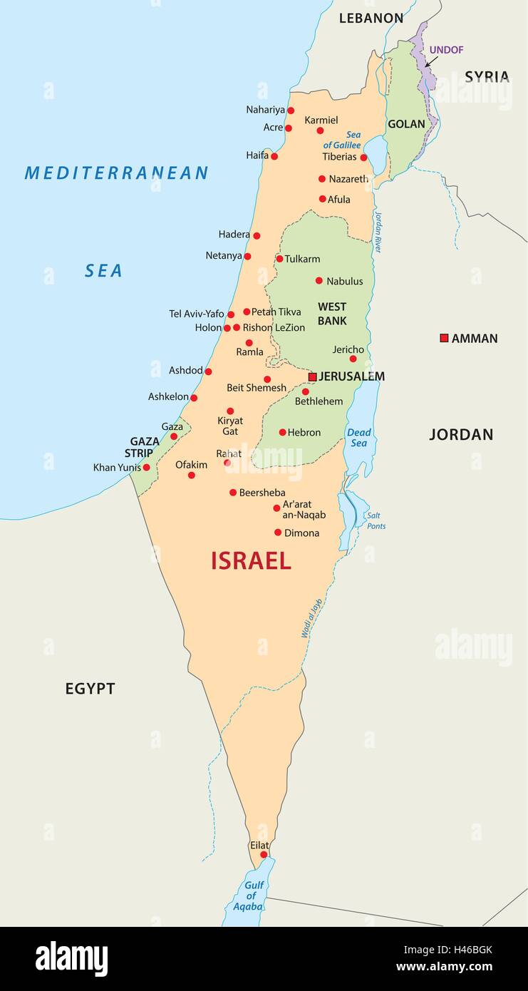 Carte d’Israël Illustration de Vecteur