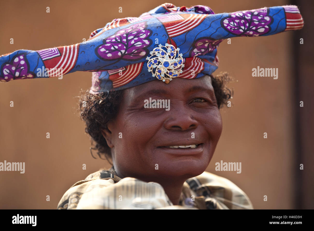 L'Afrique, la Namibie, la région Kunene, Kaokoveld, Ovambo woman, portrait, Banque D'Images