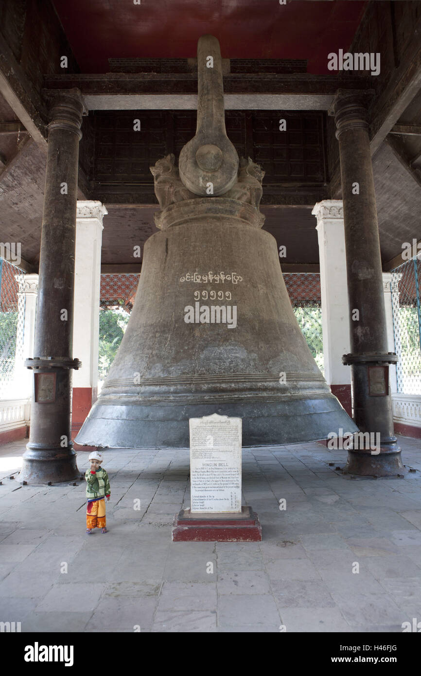 Le Myanmar, cloche de Mingun, Banque D'Images