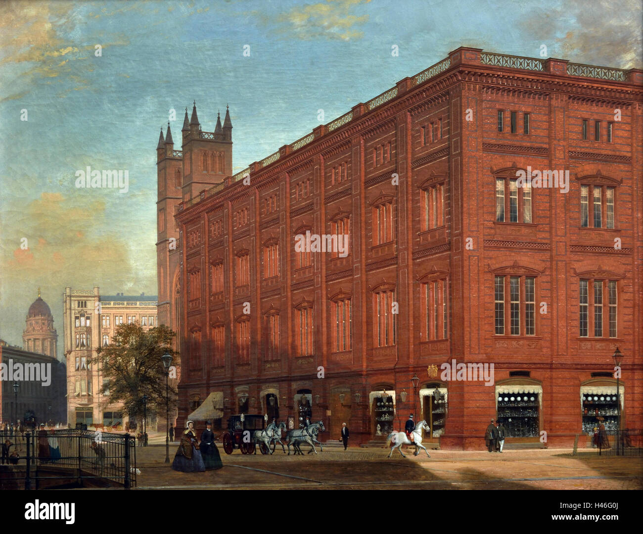 Die Bauakademie - l'Académie de l'architecture de Berlin 1868 Eduard Gaertner 1801 -1877 Allemand Allemagne Banque D'Images