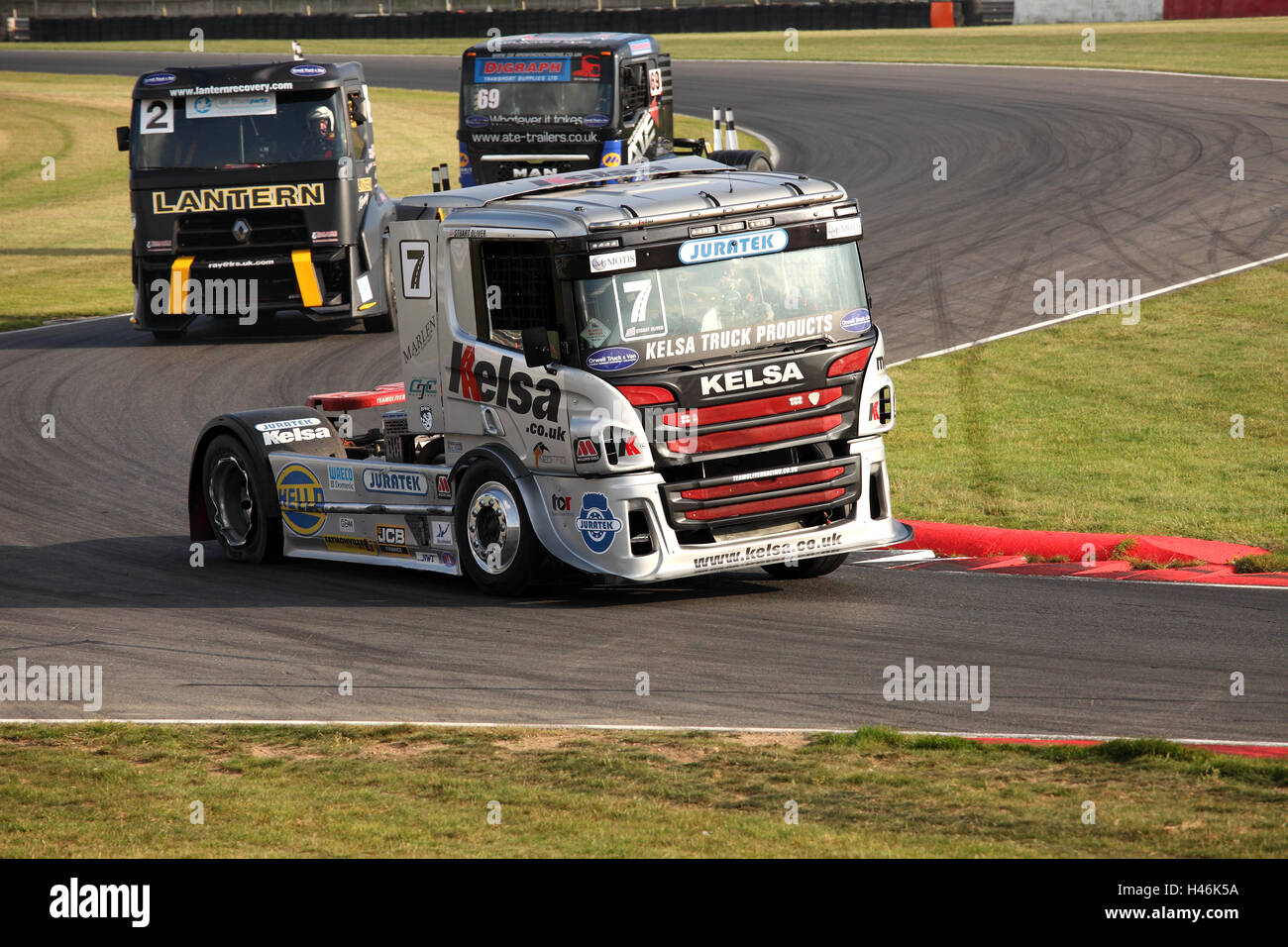 Truck Racing - Stuart Oliver & Steve Thomas, de la British Truck Racing Championship, Snetterton, Norfolk, UK Banque D'Images