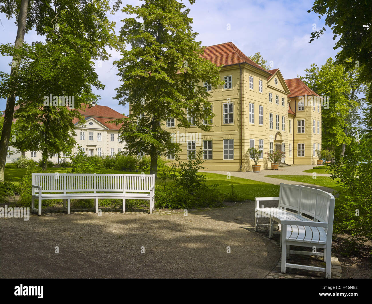 Mirow château sur Castle Island à Mirow, Mecklembourg Poméranie occidentale, Allemagne Banque D'Images