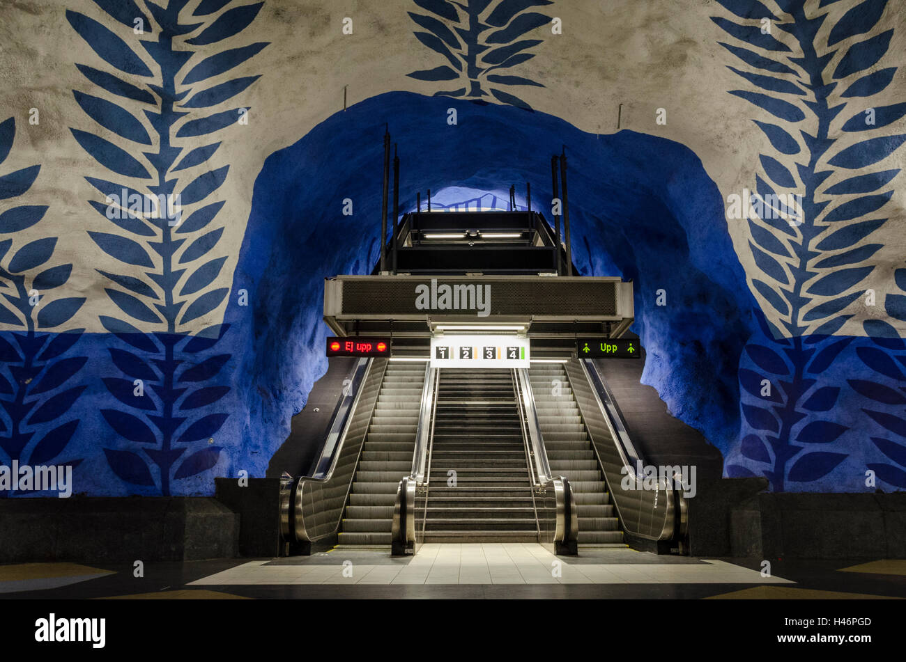 La station de métro, Stockholm, Suède Banque D'Images