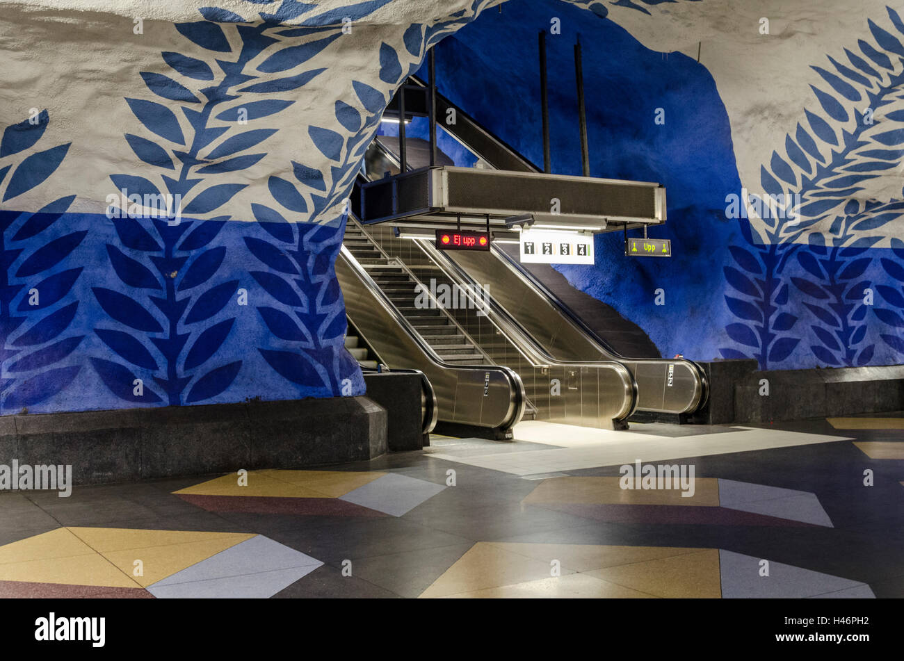 La station de métro, Stockholm, Suède Banque D'Images