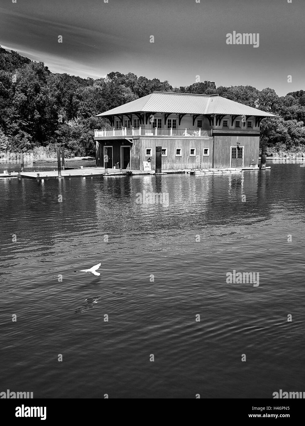 Peter Jay Sharp le hangar à bateaux, sur la Harlem River Banque D'Images