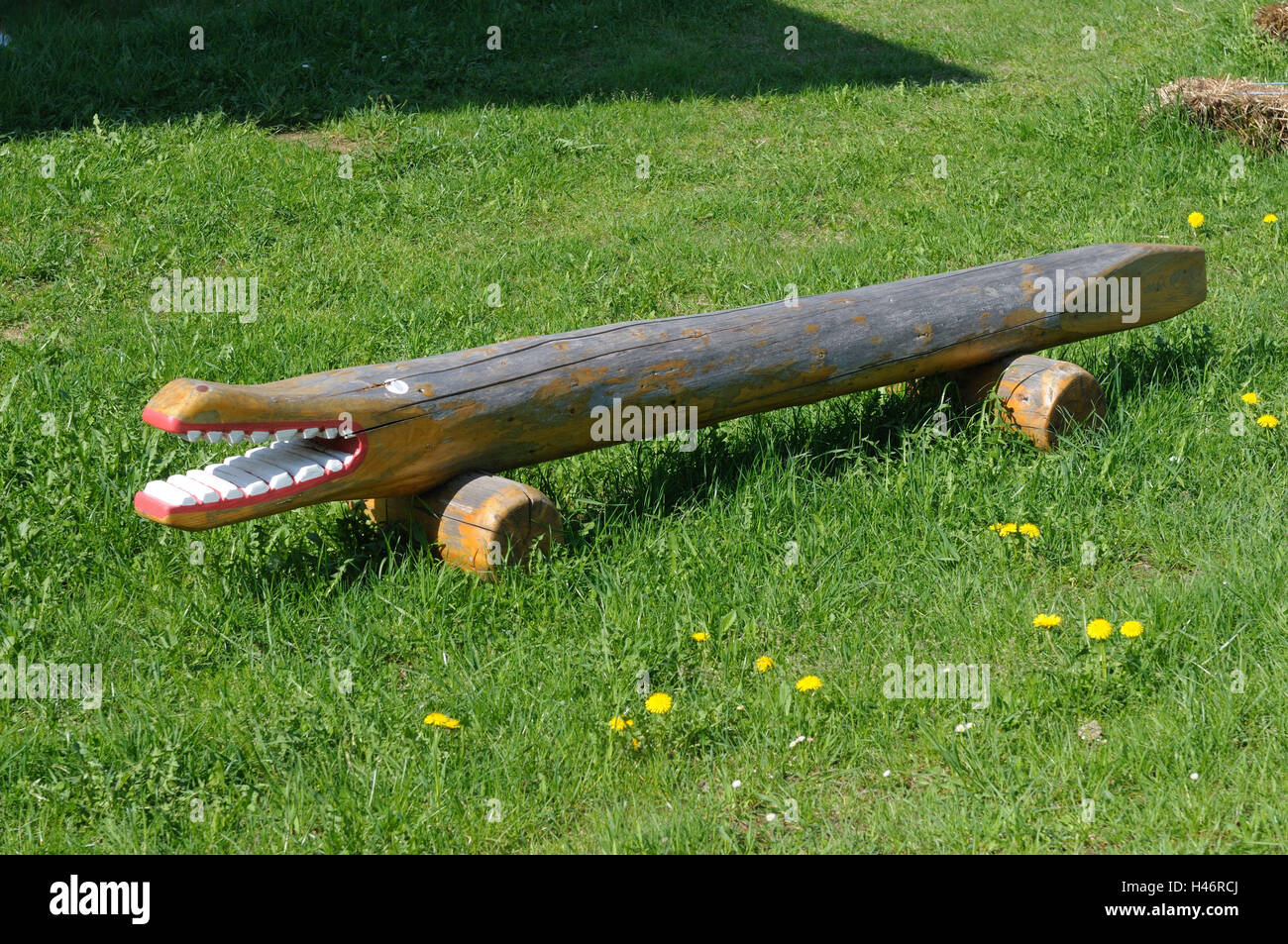 Les jouets en bois, crocodile, Banque D'Images