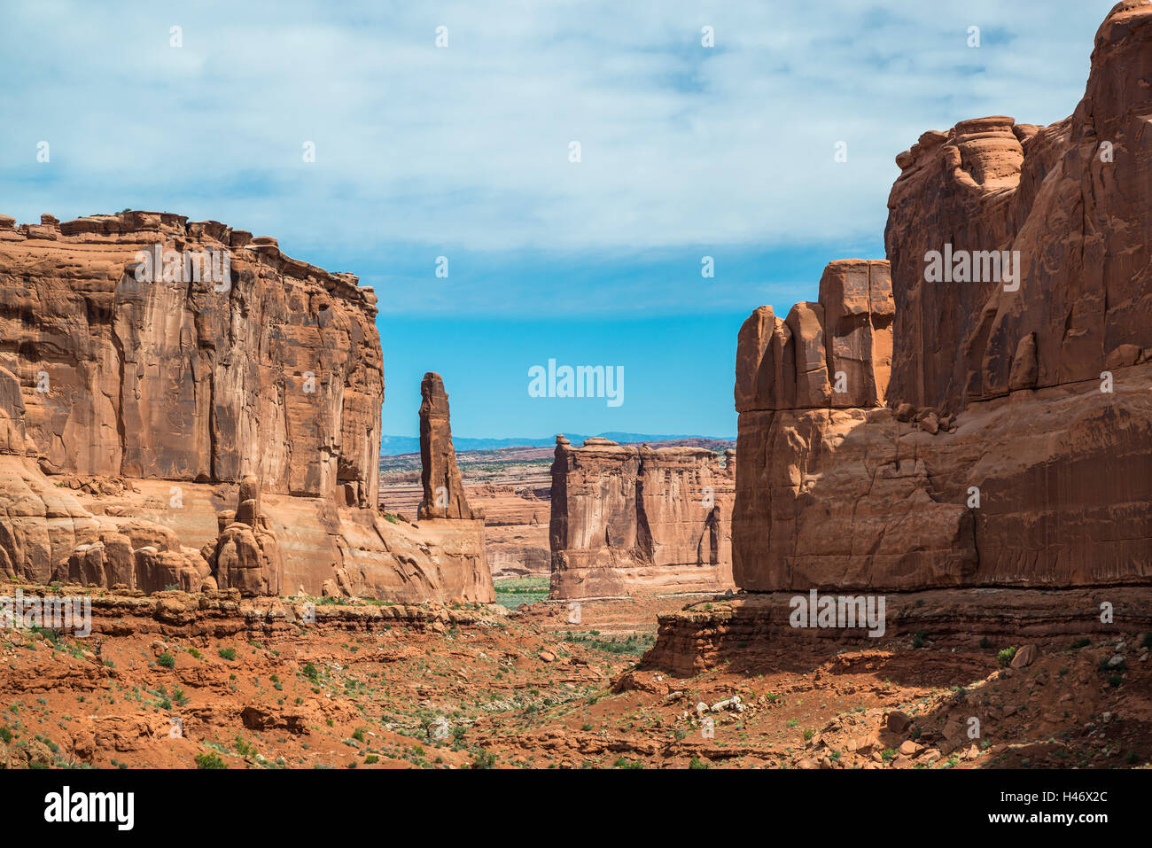 Courthouse Towers, Arches National Park, Utah, USA Banque D'Images