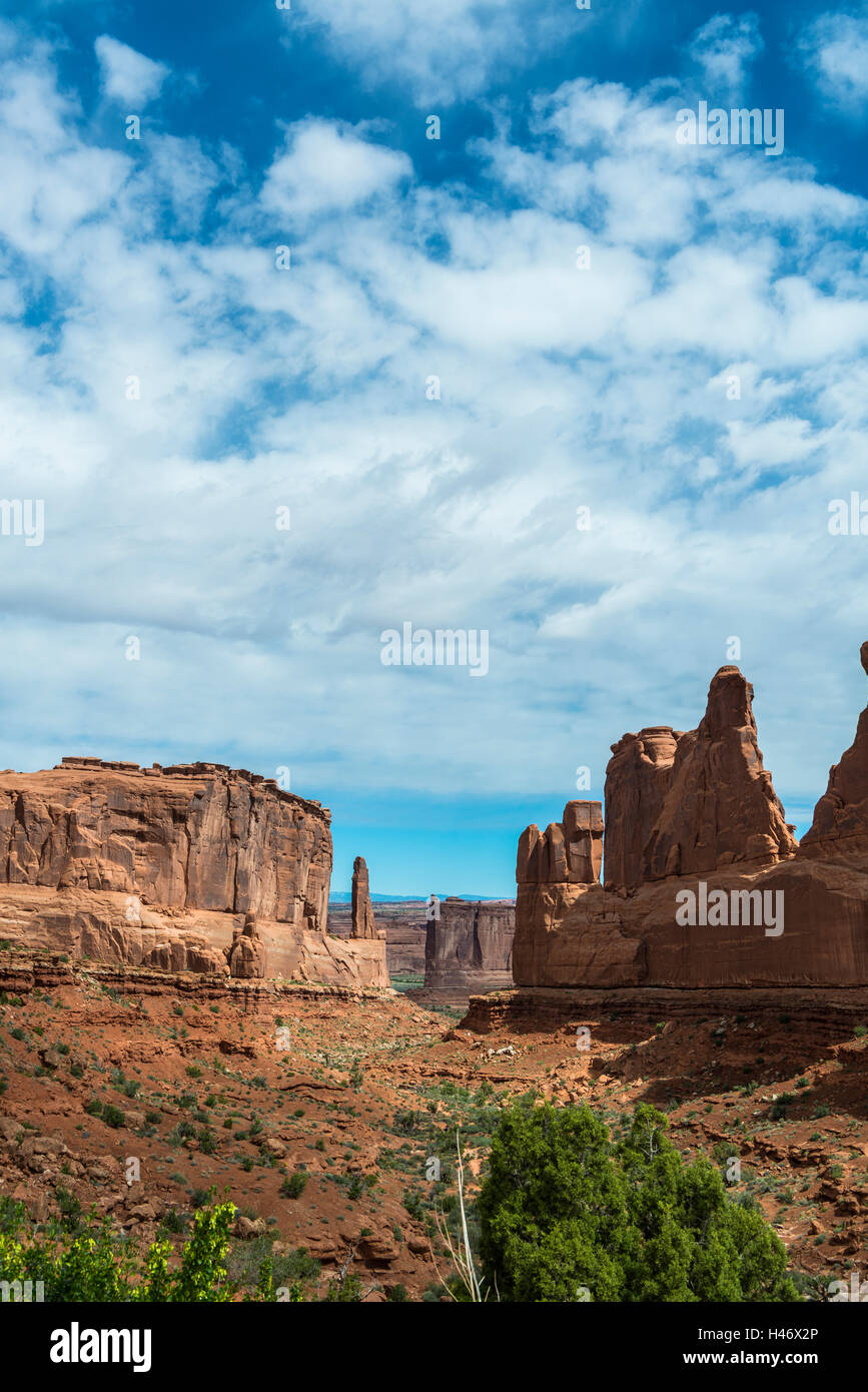 Courthouse Towers, Arches National Park, Utah, USA Banque D'Images