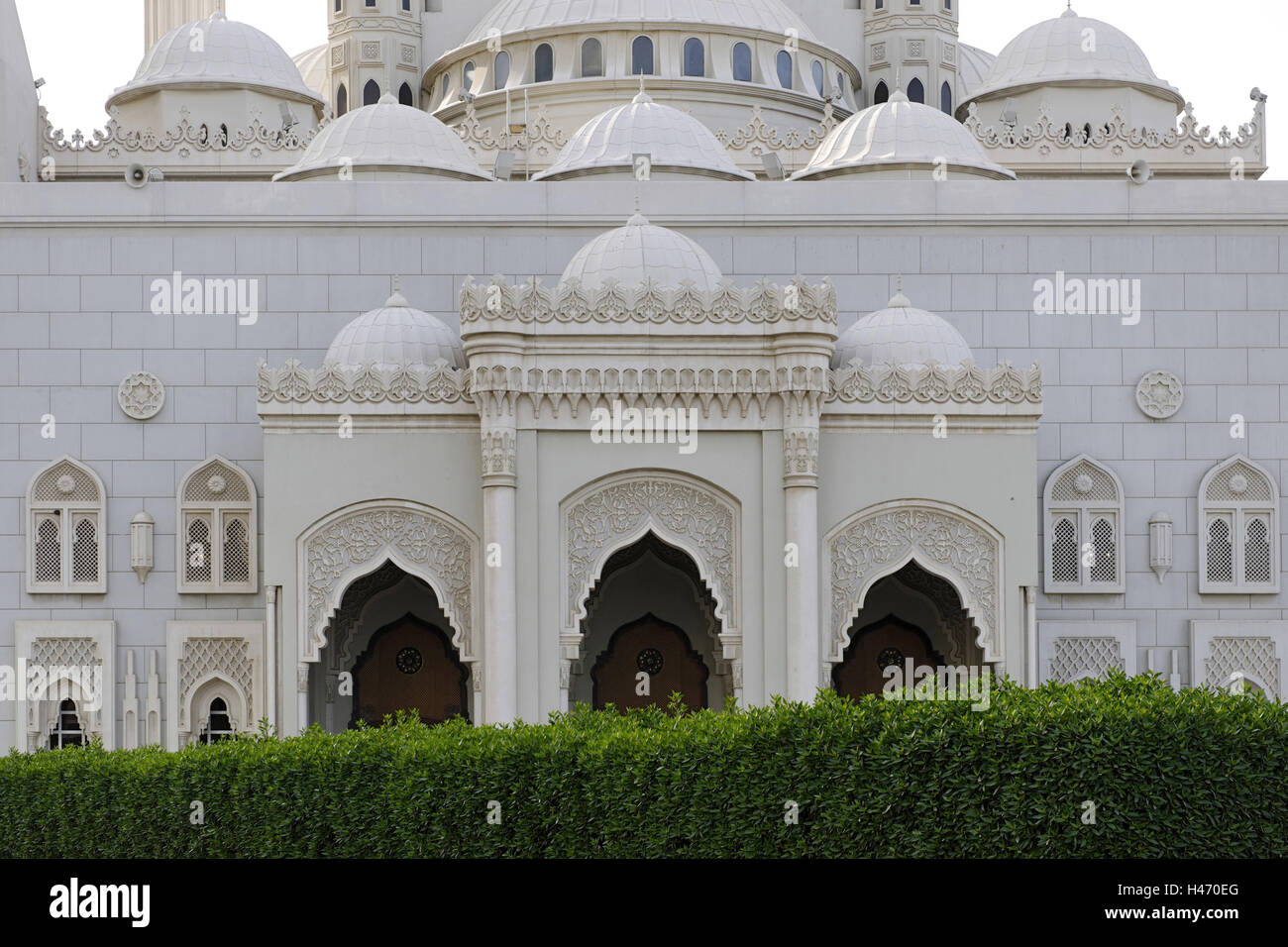 Mosquée Al Noor, Corniche Street, l'Émirat de Sharjah, Emirats Arabes Unis, Péninsule Arabique, le Moyen-Orient, l'Asie, Banque D'Images