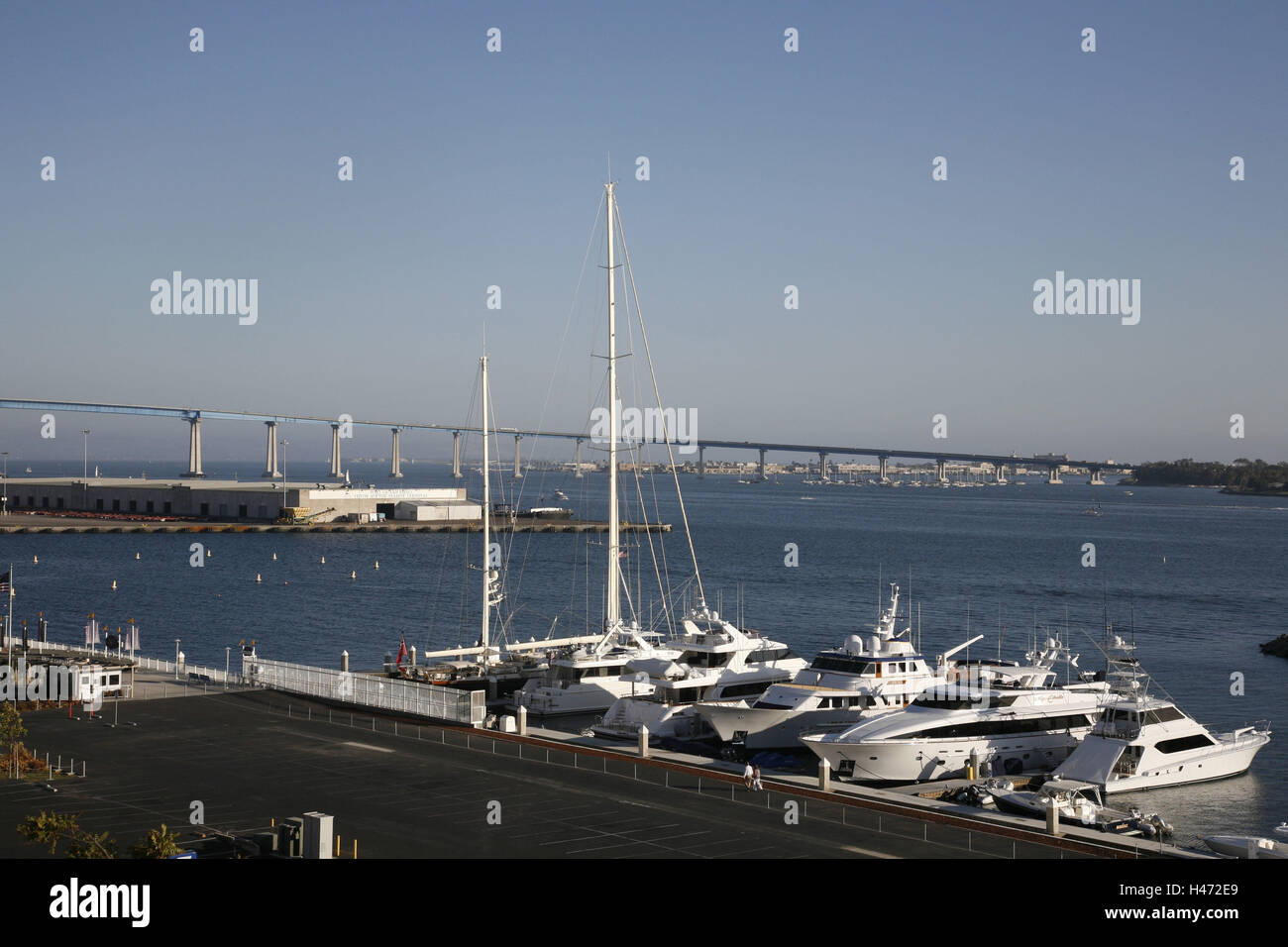 Les USA, California, San Diego, Gaslamp Quarter, port, Banque D'Images