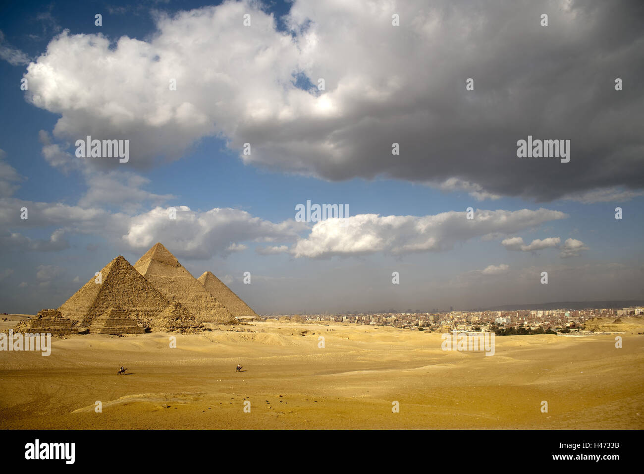 L'Egypte, Le Caire, Gizeh, pyramides, reine des pyramides, Khéphren pyramide, pyramide de Khéops, pyramide, Ripperblackstaff Banque D'Images