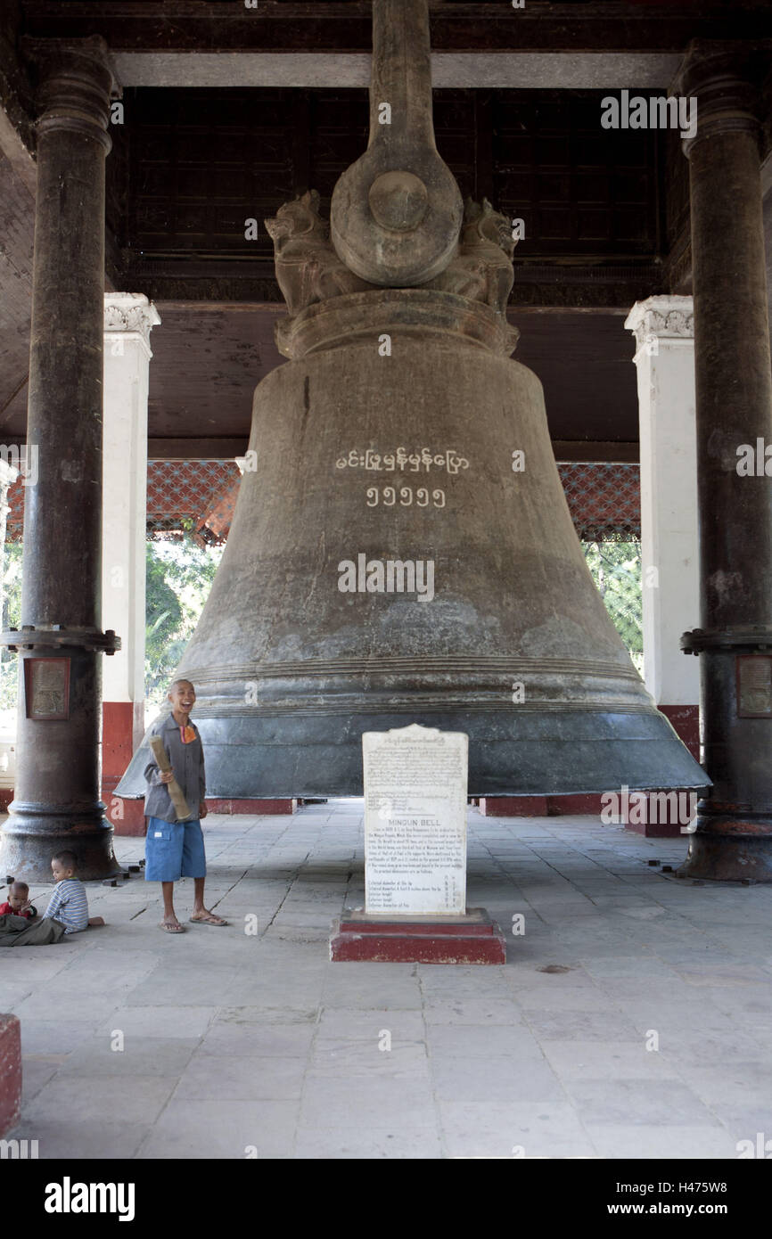 Le Myanmar, cloche de Mingun, Banque D'Images
