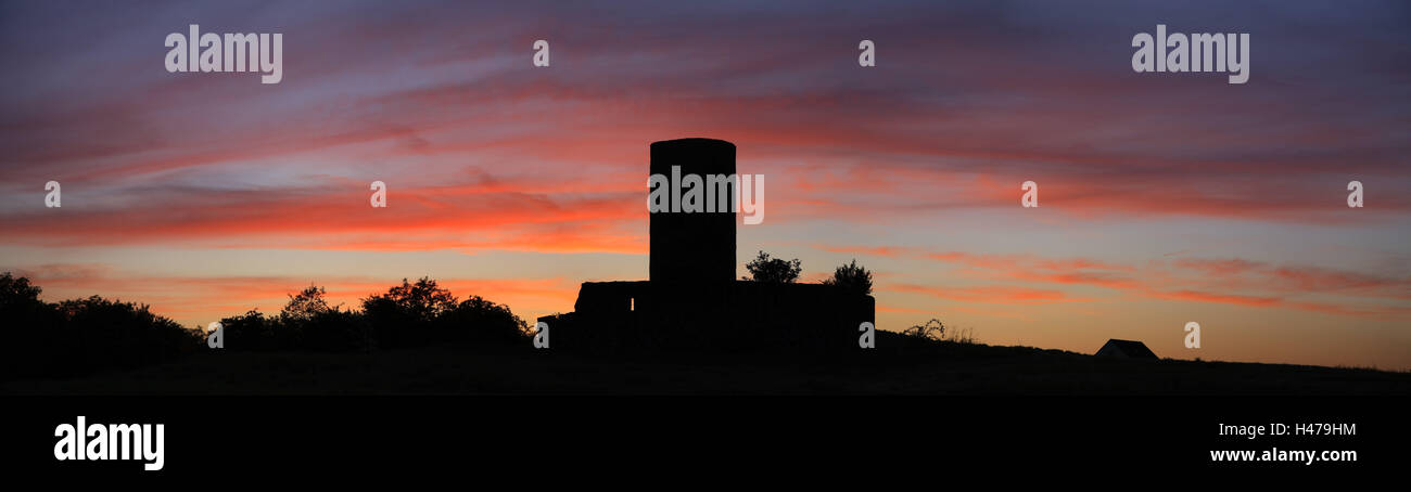 Allemagne, Hesse, Fritzlar, point de vue, la lumière, l'humeur du soir Banque D'Images