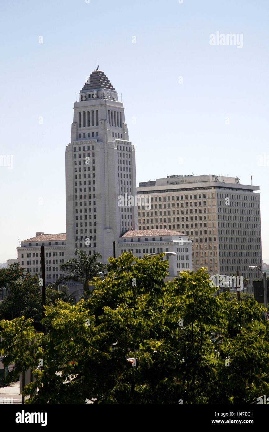 Les USA, Californie, Los Angeles, le centre ville, centre civique, son, ville Banque D'Images