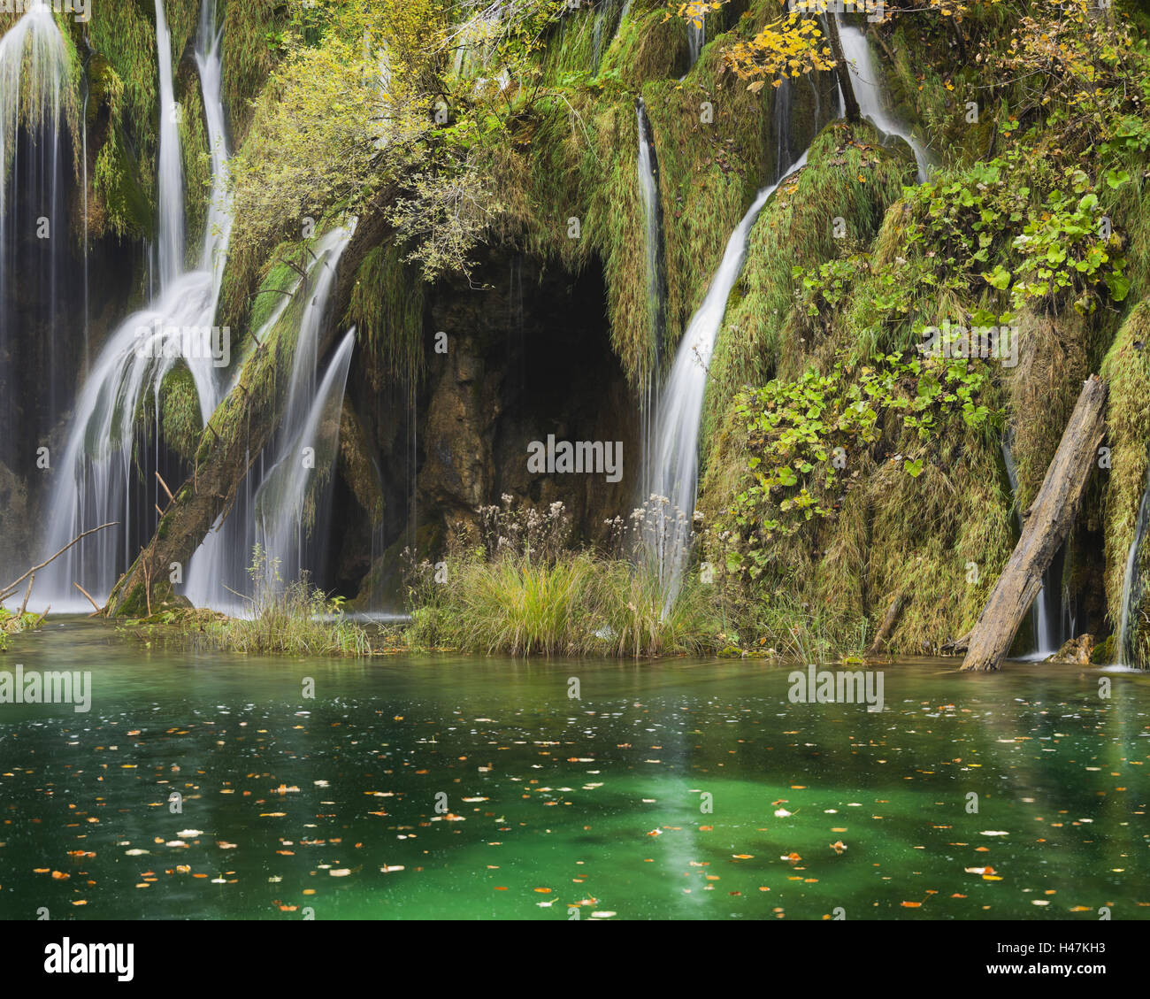 La Croatie, le parc national des Lacs de Plitvice, cascade, Banque D'Images