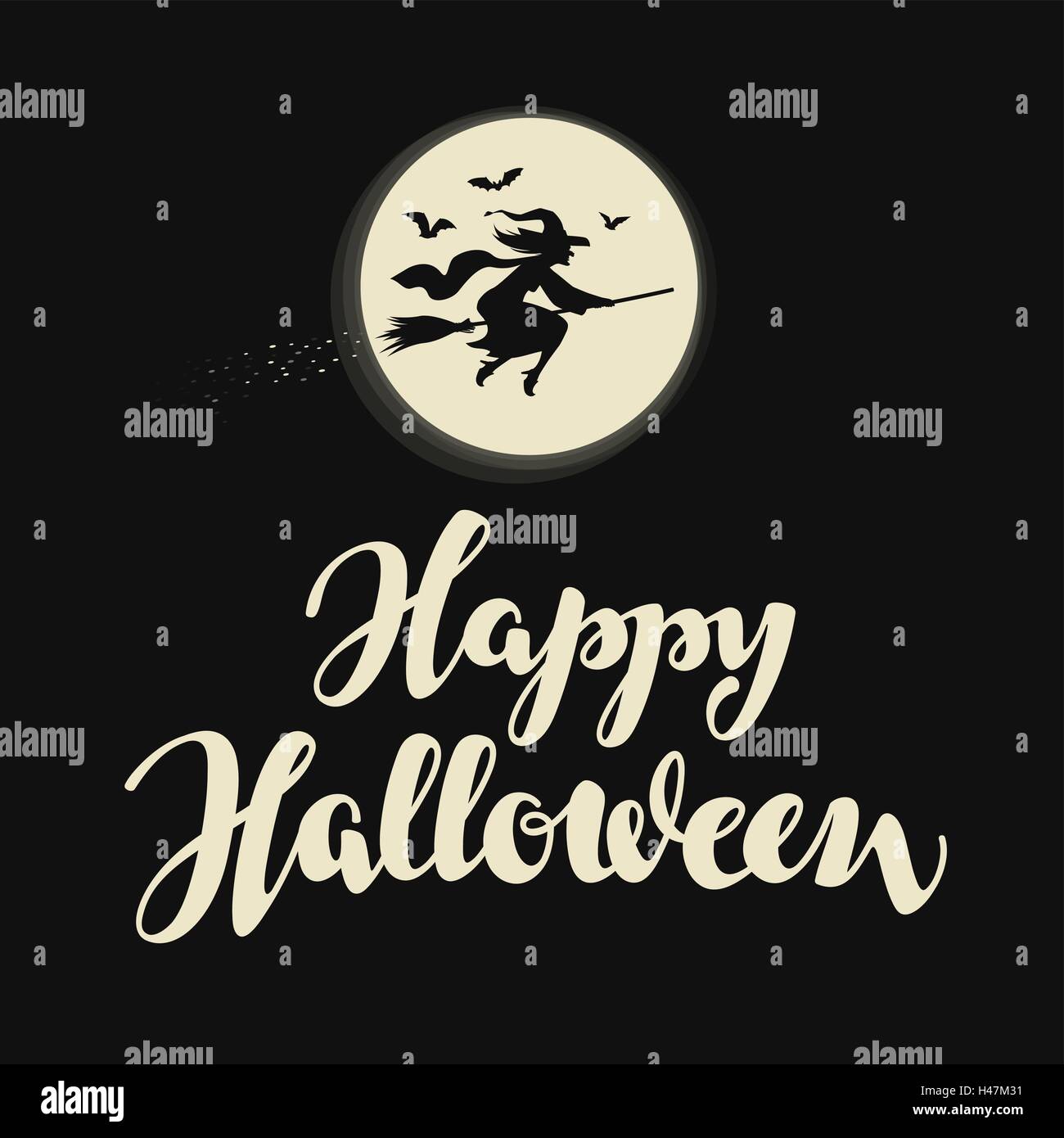 Happy Halloween bannière. Vector illustration Illustration de Vecteur