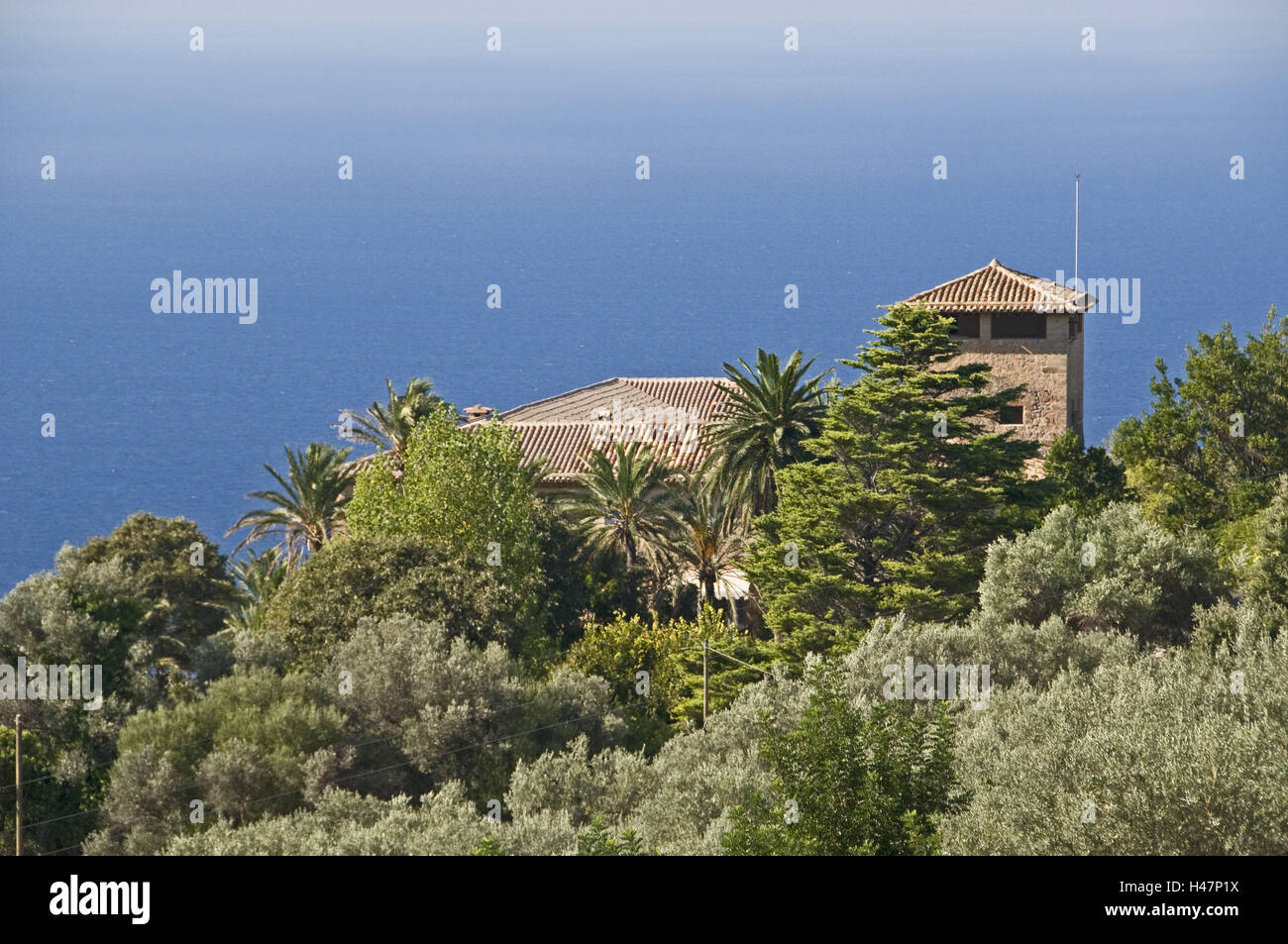 L'Espagne, les îles Baléares, Majorque, Son Marroig, ancienne résidence de l'archiduc Ludwig Salvator, Banque D'Images