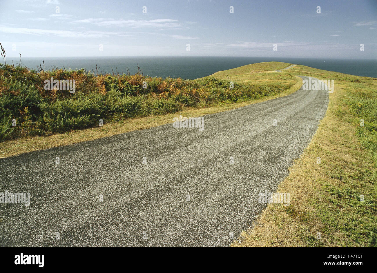 L'Espagne, la Galice, Cabo tous les mêmes à l'autre, Küstenstrasse, région côtière, région côtière, paysages, street, le trafic mondial, solitude, déserte, destination, Banque D'Images