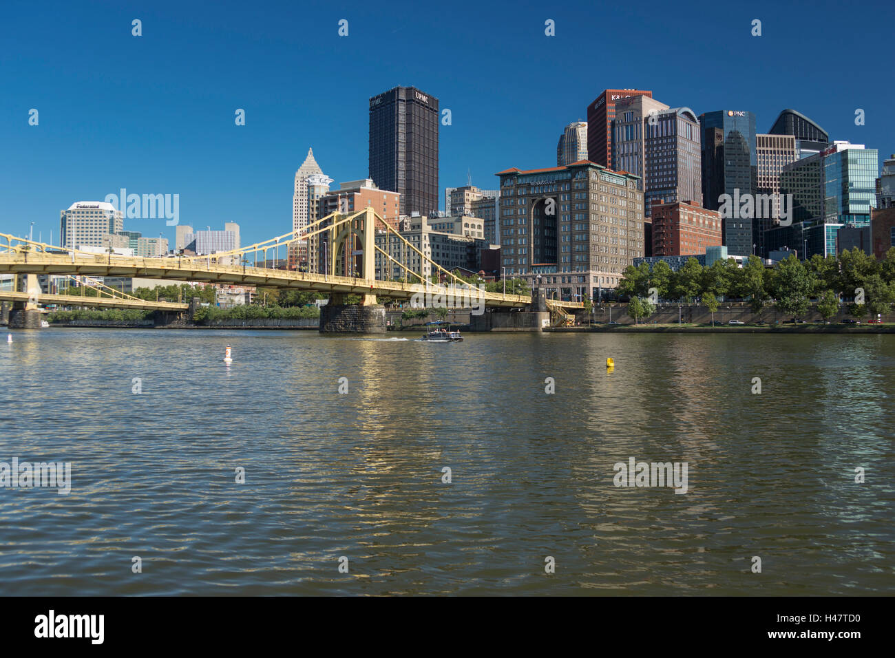 La rivière Allegheny de PITTSBURGH DOWNTOWN SKYLINE NEW YORK USA Banque D'Images