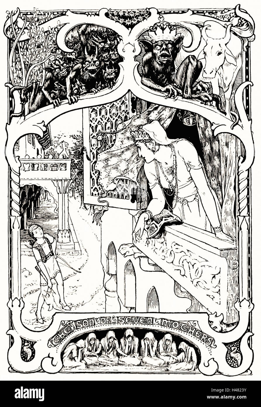 Face à l'illustration de la page 120 Indian Fairy Tales (1892) Banque D'Images