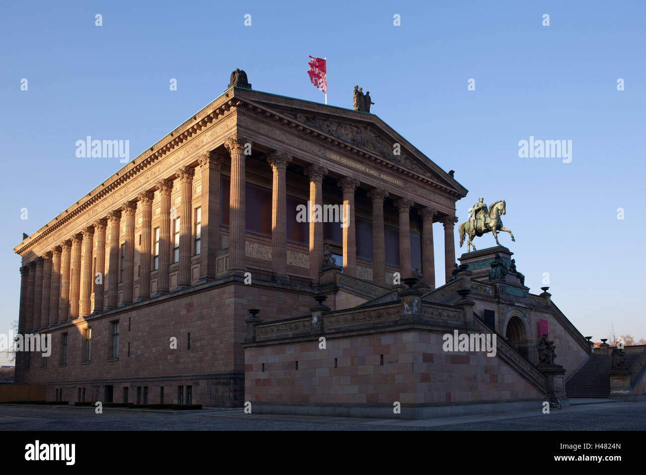 Berlin, l'île aux musées, patrimoine mondial de l'UNESCO, statue équestre, Friedrich Wilhelm IV, Banque D'Images