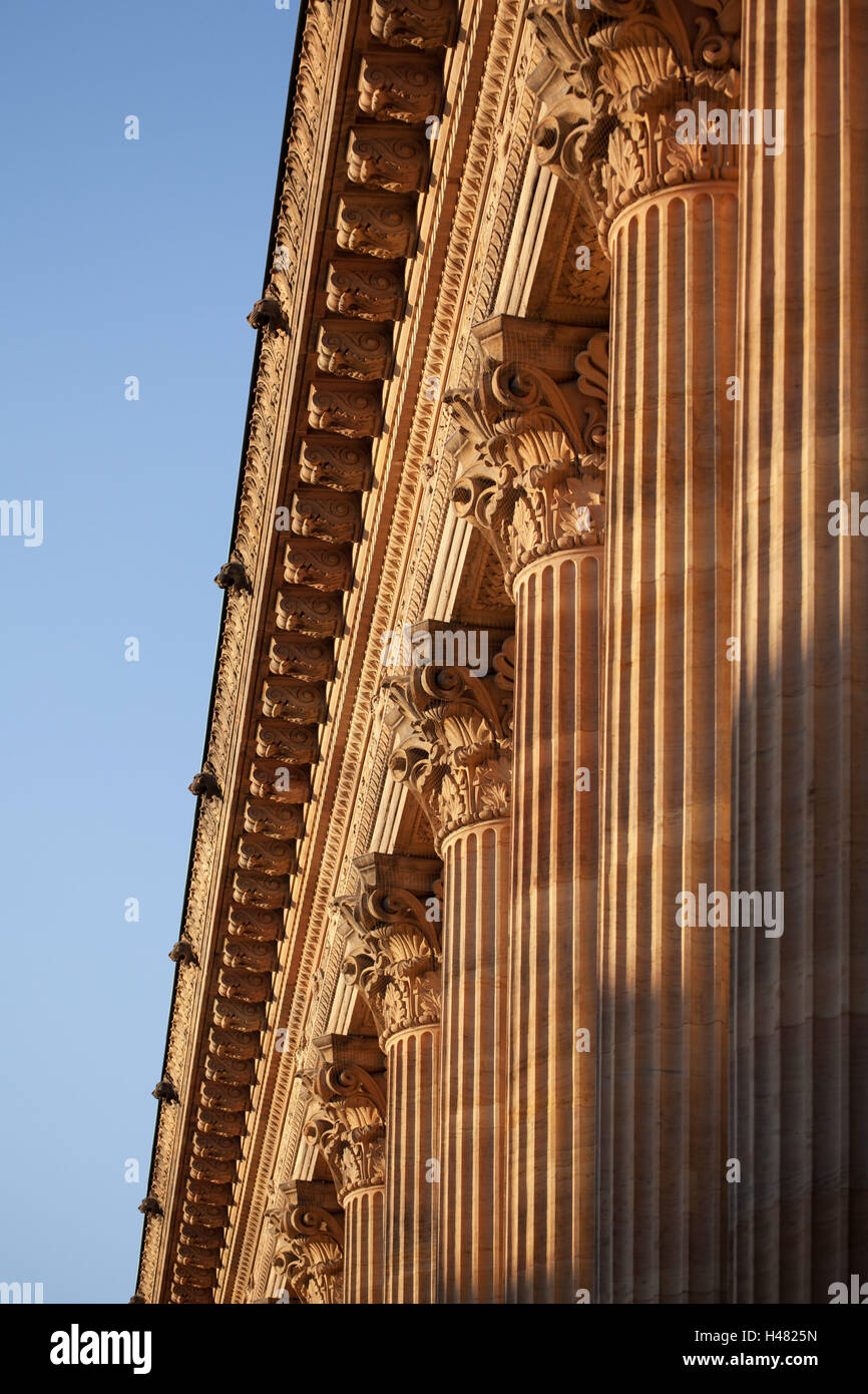 Berlin, l'île aux musées, patrimoine mondial de l'UNESCO, façade, piliers, détail, Banque D'Images