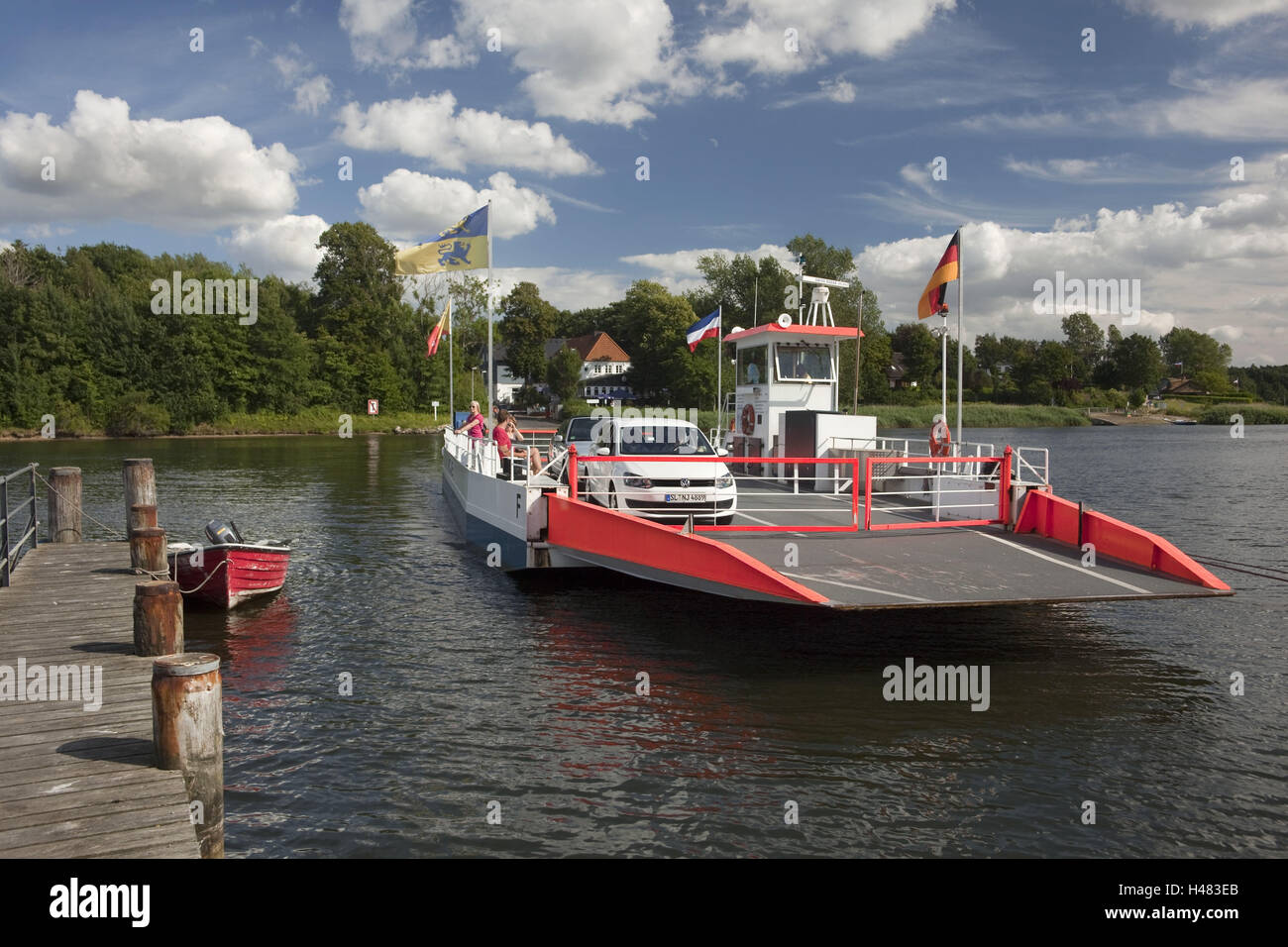 Allemagne, Schleswig - Holstein, région, Angeln Schlei, en ferry, Missunde Banque D'Images