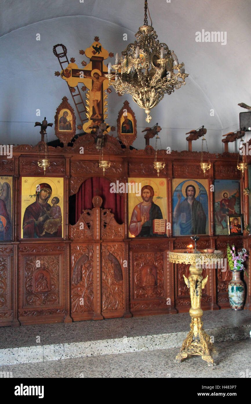 Avec l'église orthodoxe grecque, Agia Napa Banque D'Images