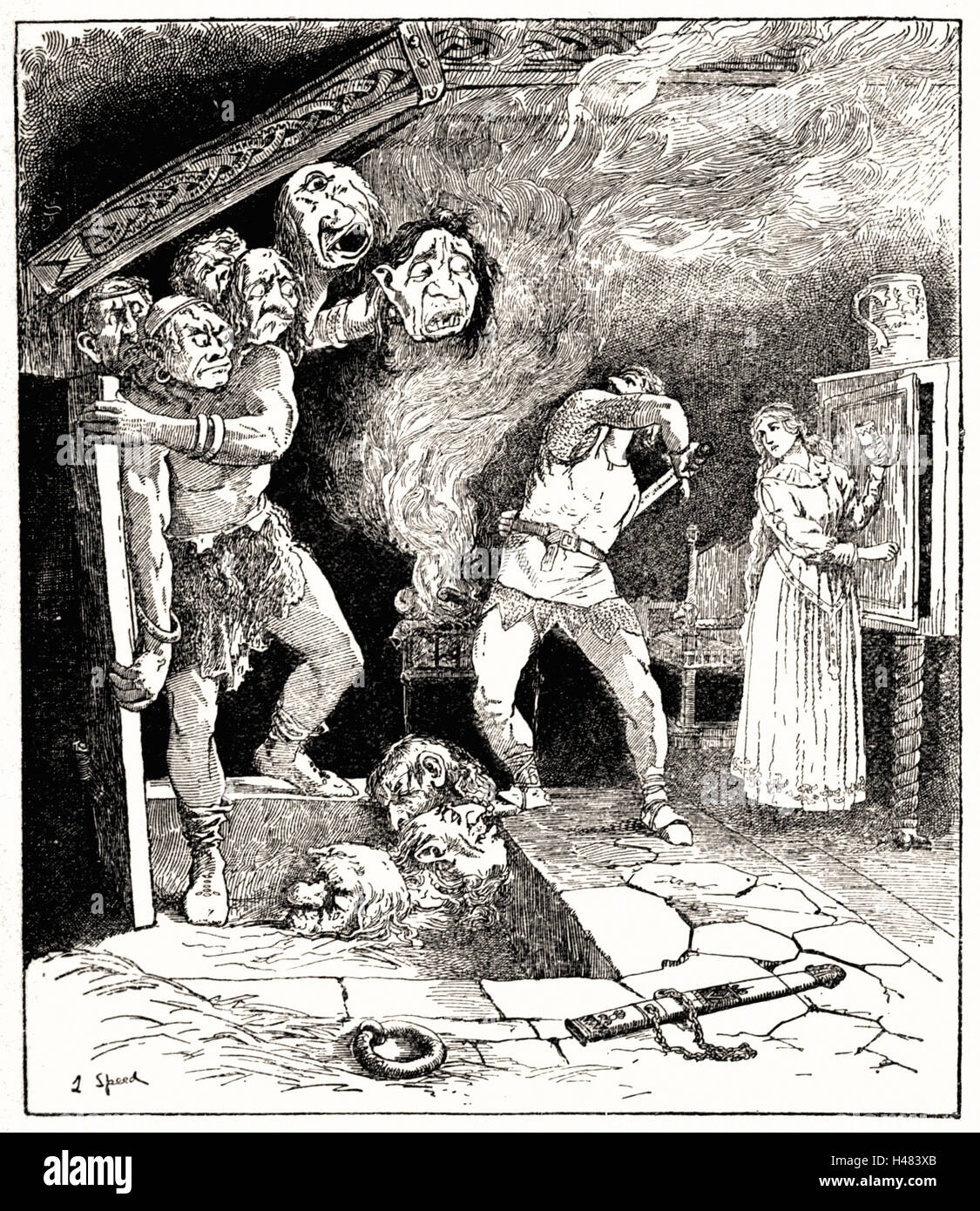 Page 33 illustration dans le livre de fée rouge (1890) Banque D'Images
