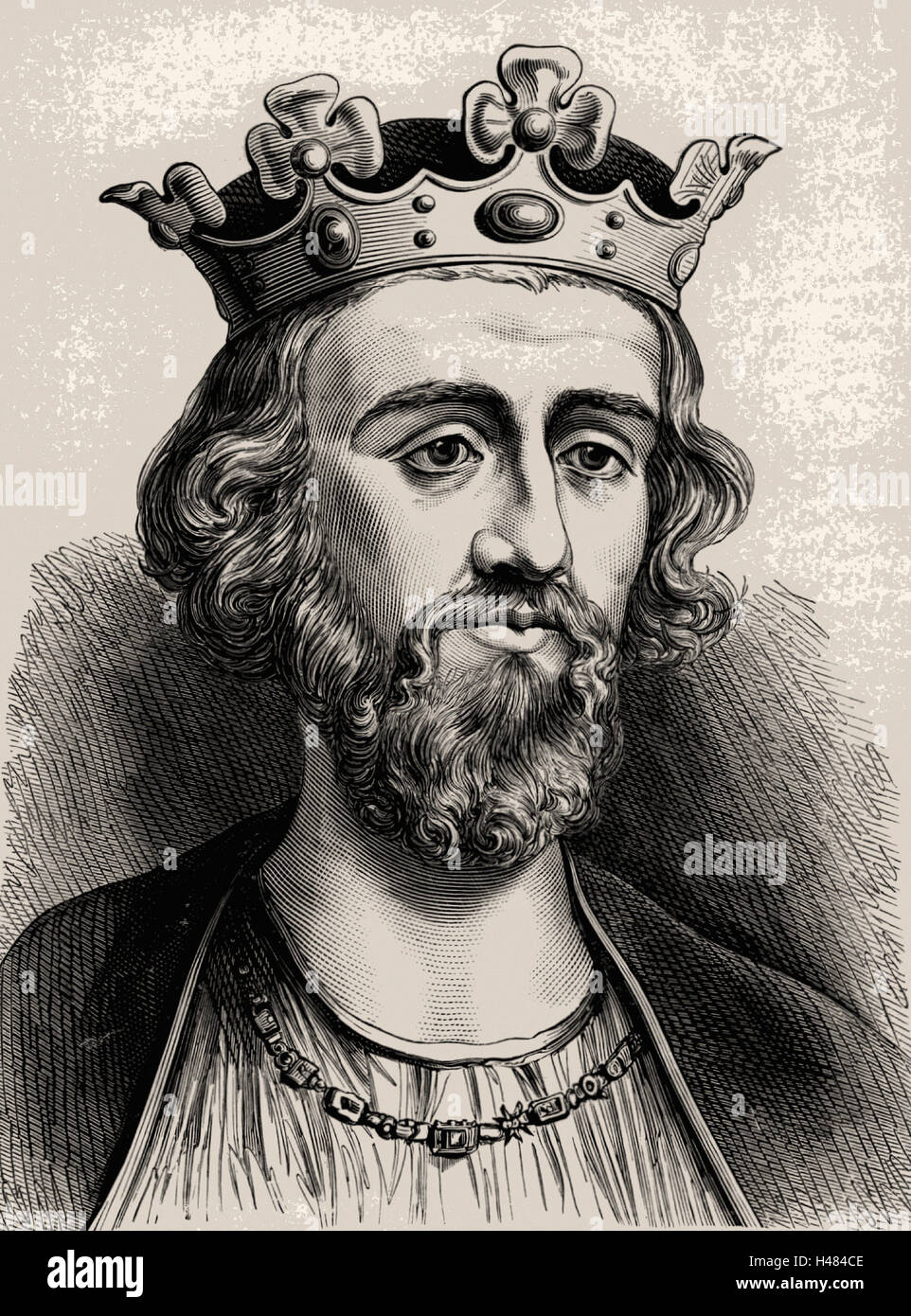Édouard II (1284-1327) Roi d'Angleterre de 1307 Banque D'Images
