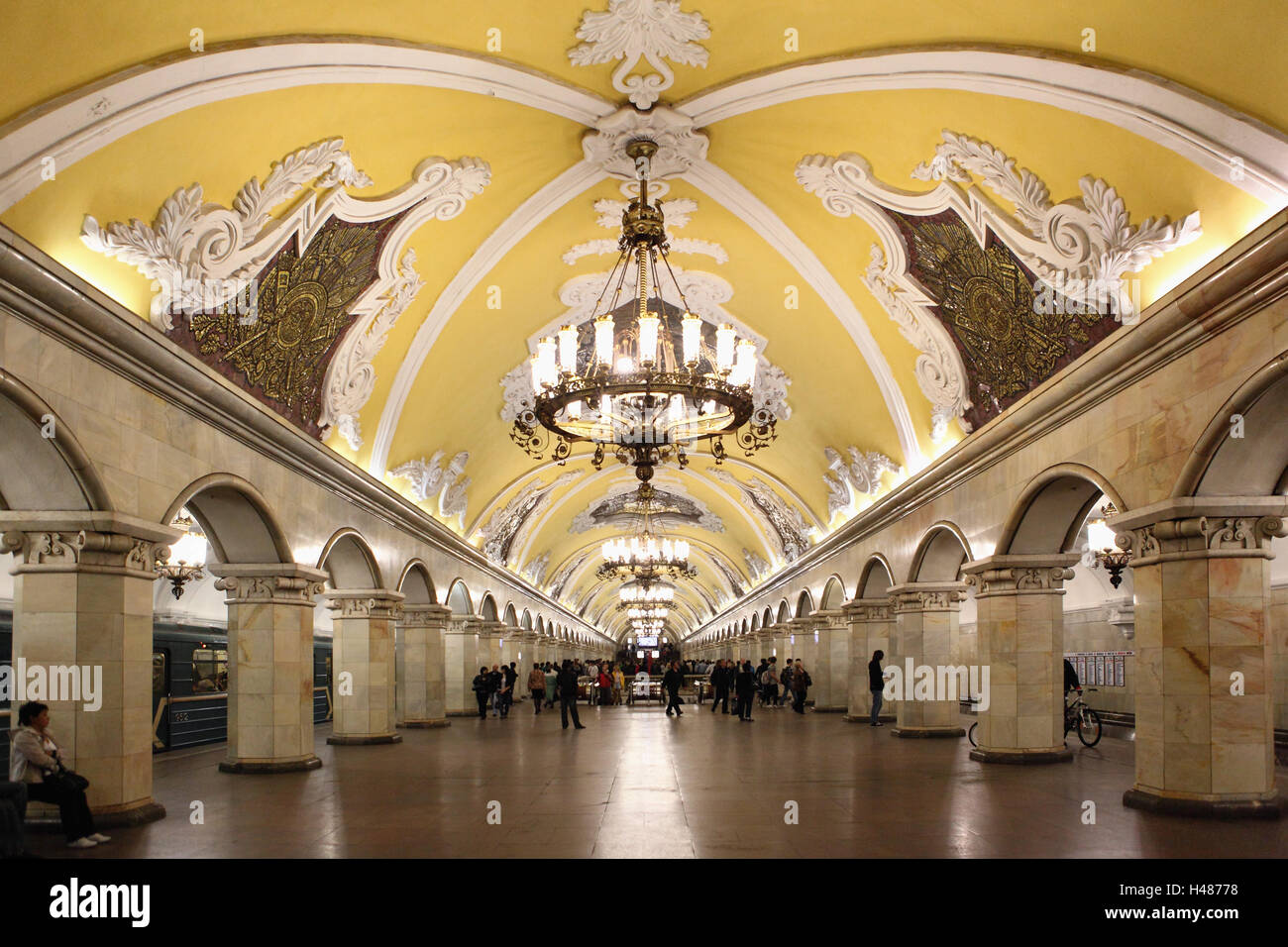 La station de métro de Moscou, Komsomolskaja, Banque D'Images