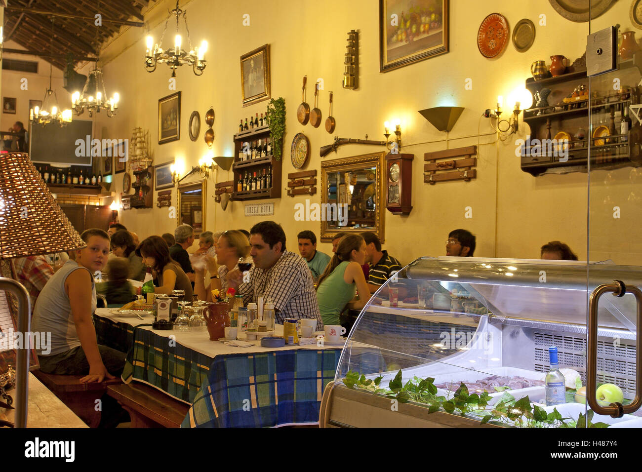 Portugal, Algarve, Faro, Vieille Ville, restaurant, Banque D'Images