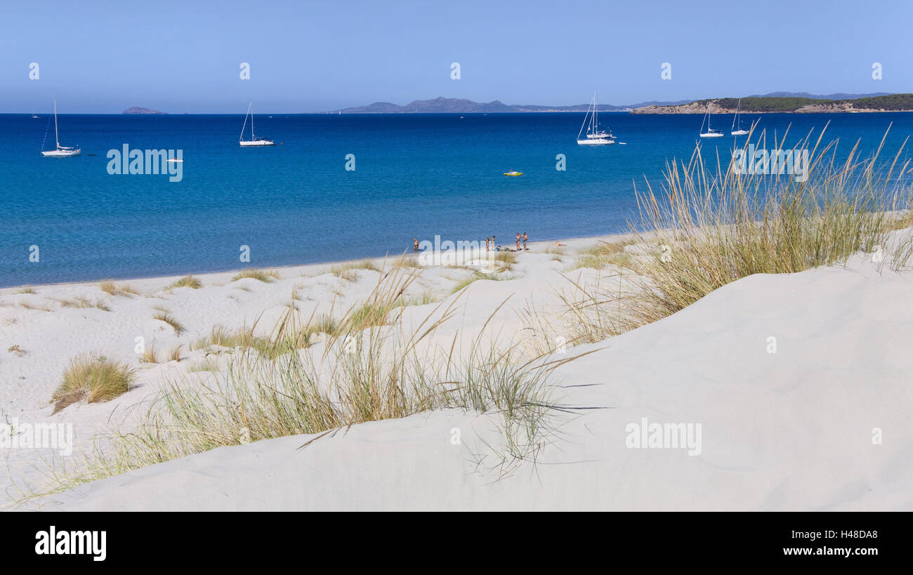 Italie Sardaigne Port Pino Littoral Dunes Plage Mer