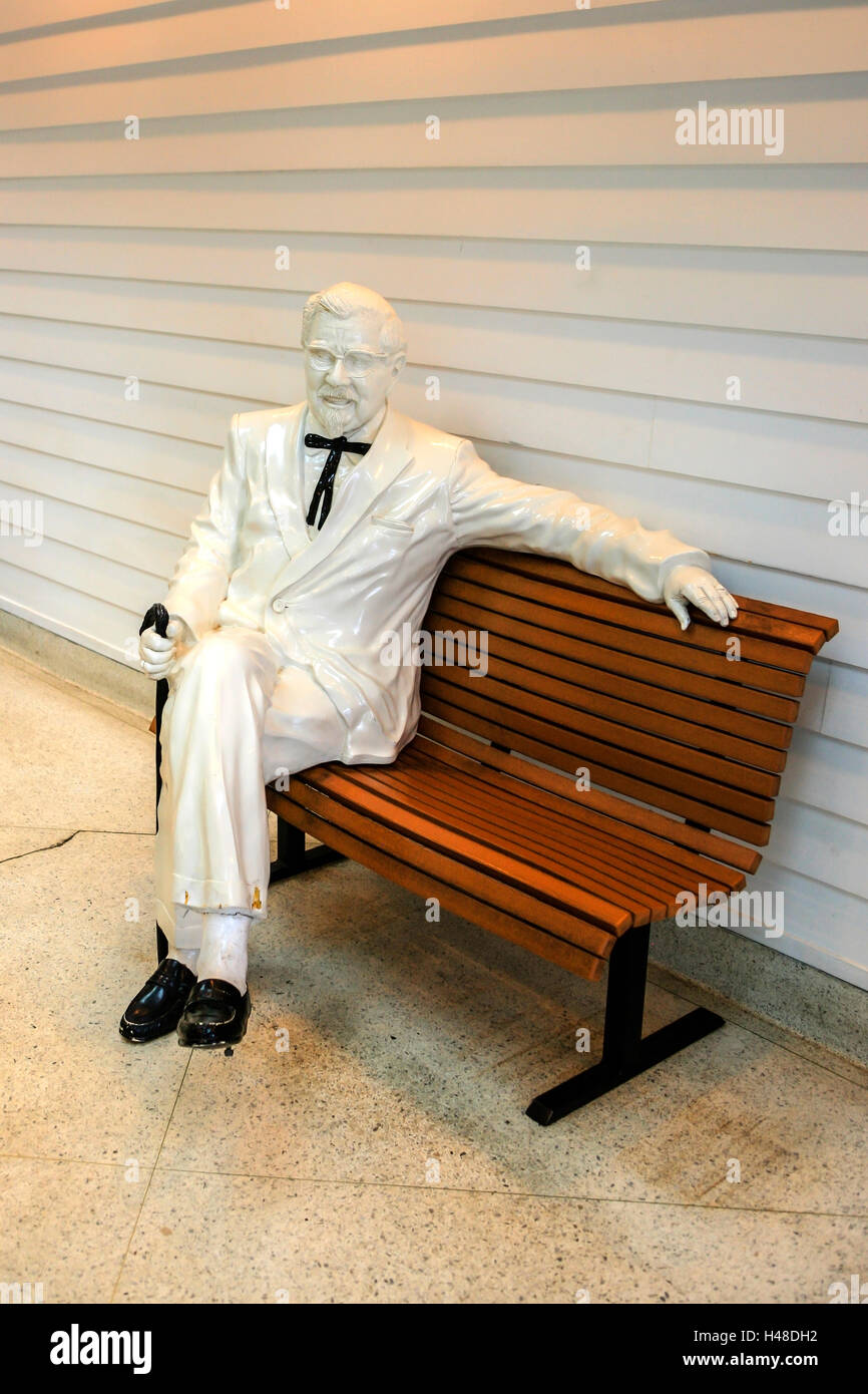 Le Colonel Sanders KFC Harland Sanders statue à l'intérieur du café et musée KFC dans Corbin Kentucky Banque D'Images