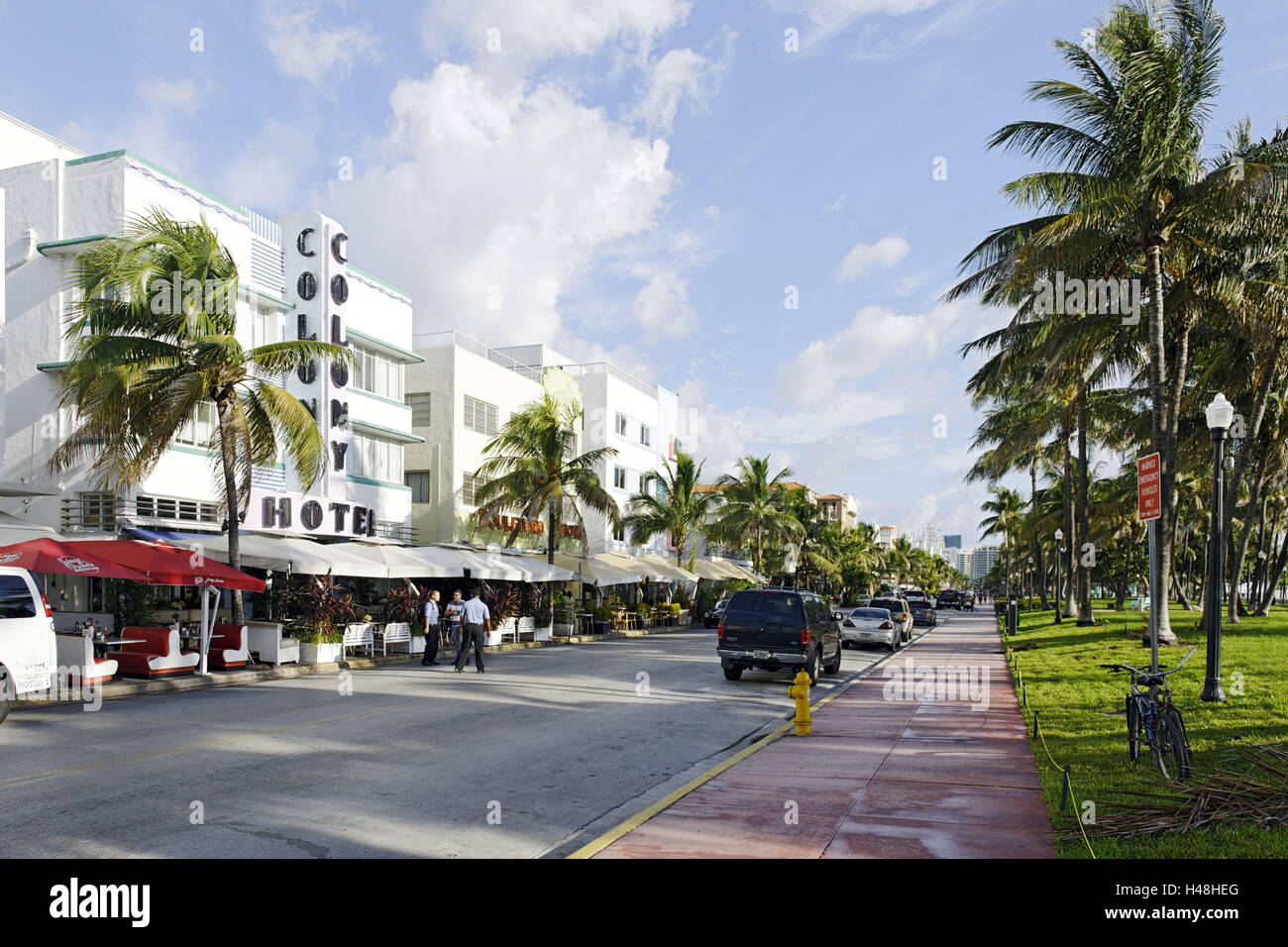 Hôtels Art Déco, Ocean Drive, Miami South Beach, quartier Art déco, Florida, USA, Banque D'Images
